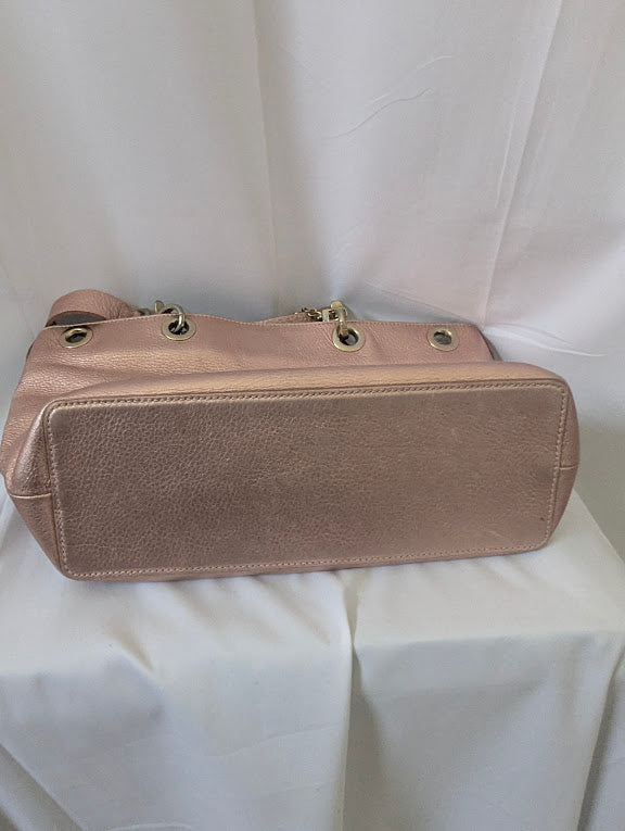 Burberry Pink Metallic Blue Label Shoulder Bag
