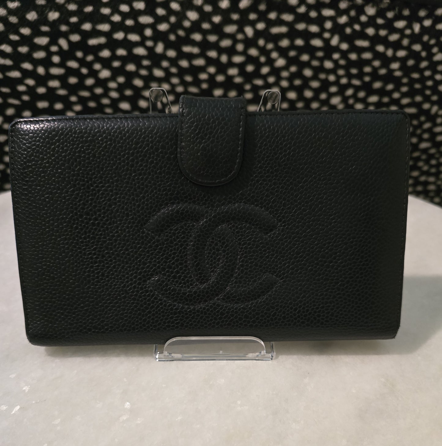 Chanel Black Cavier Long Wallet
