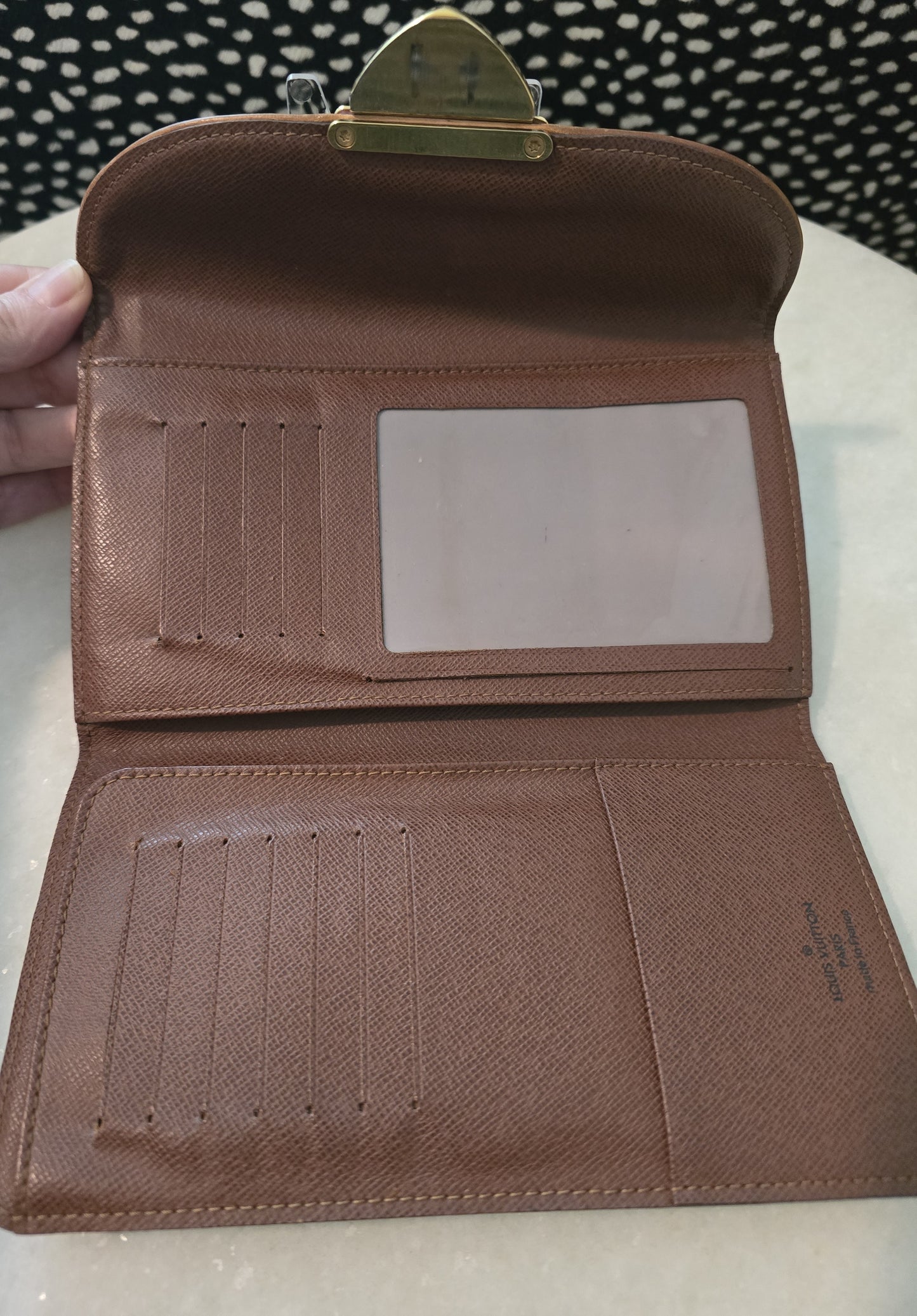 Louis Vuitton Monogram Mahina Lock Style Wallet