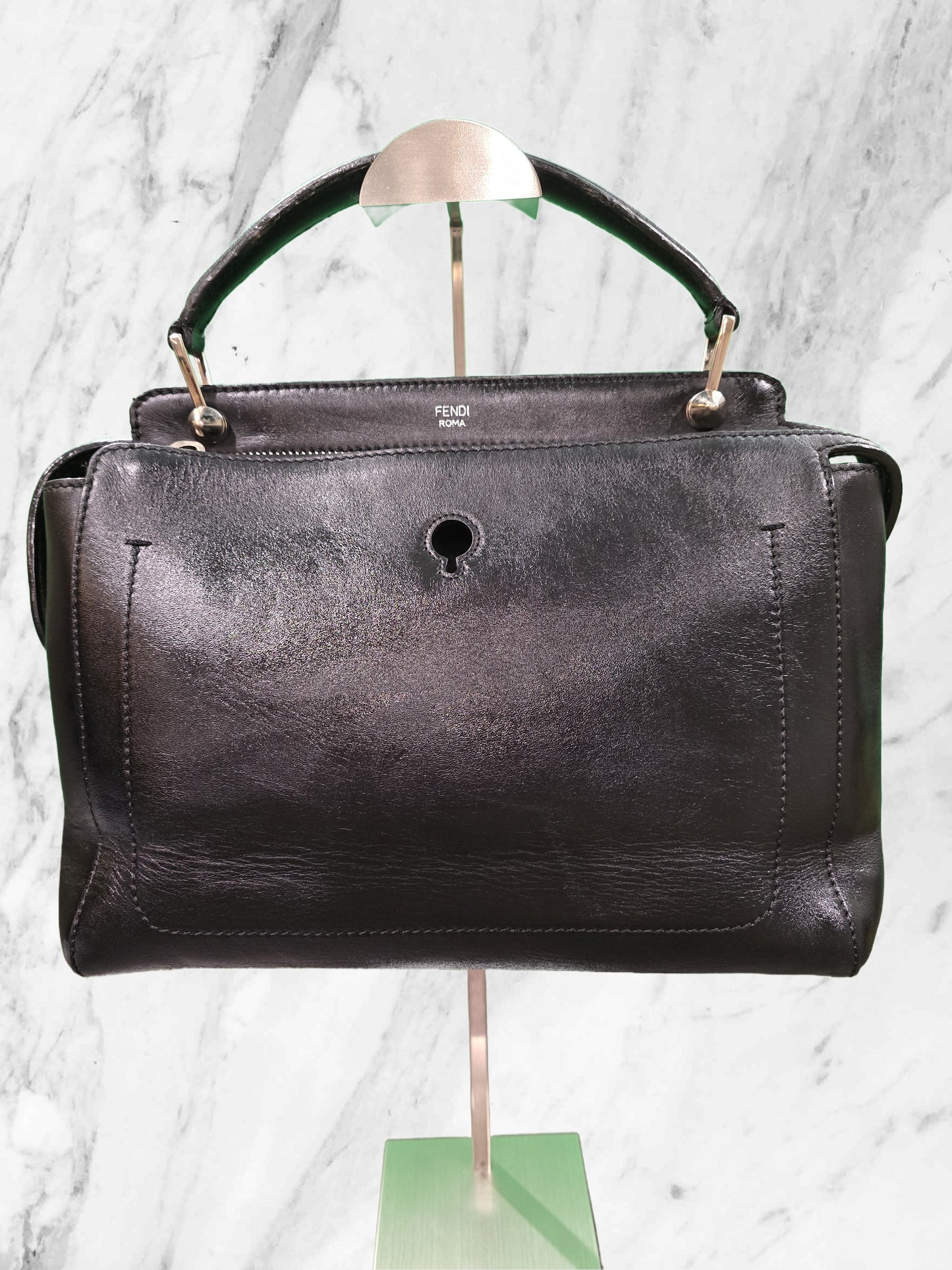 FENDI Vitello Baltico Dolce DotCom Shoulder Bag