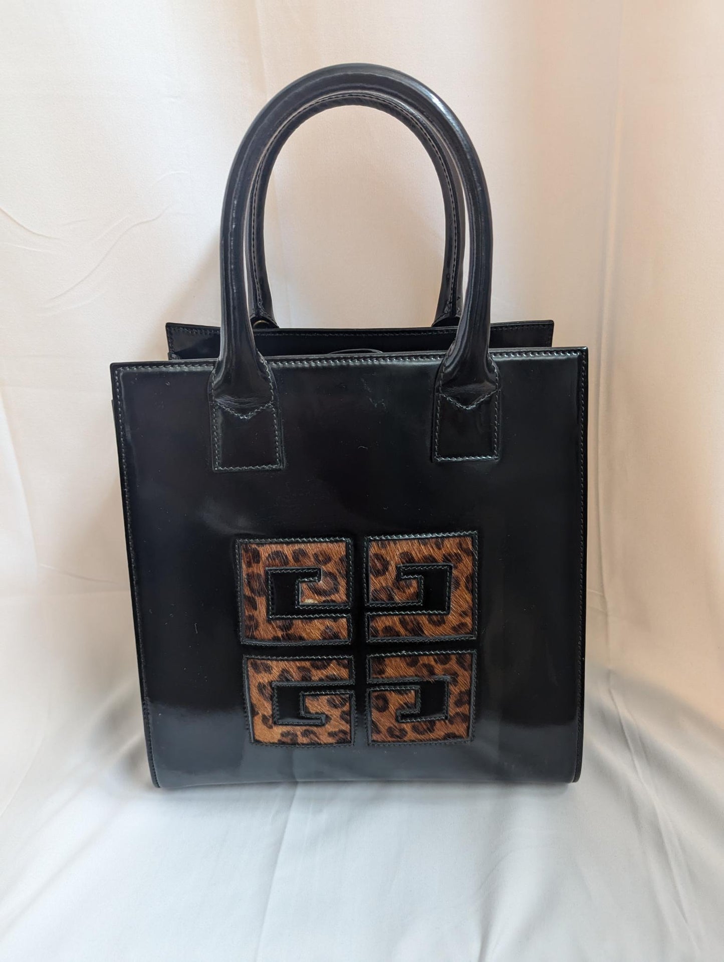 Givenchy Black Tote with Leopard GG