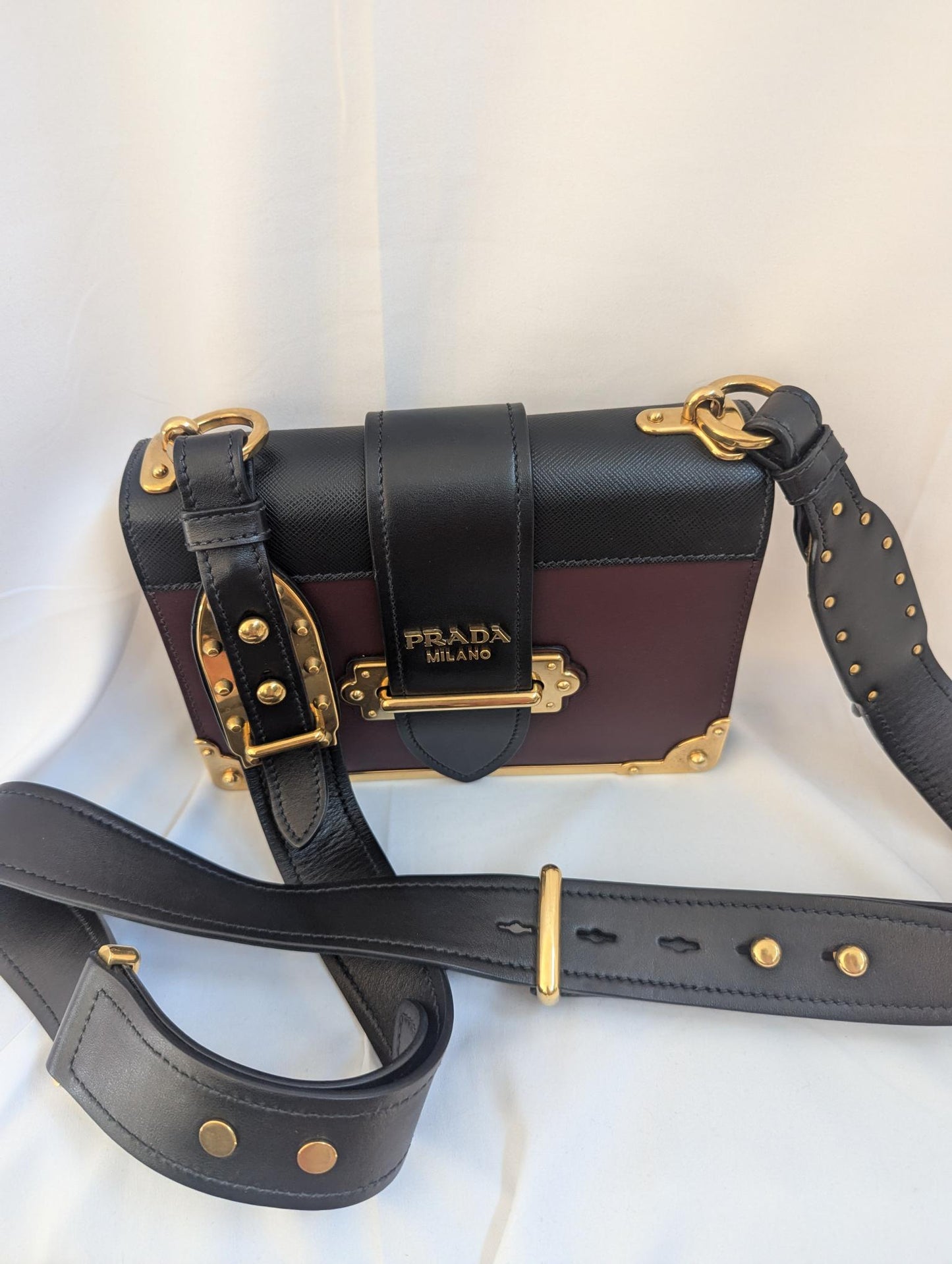 Prada Cahier Crossbody Bag City Calf and Saffiano Small