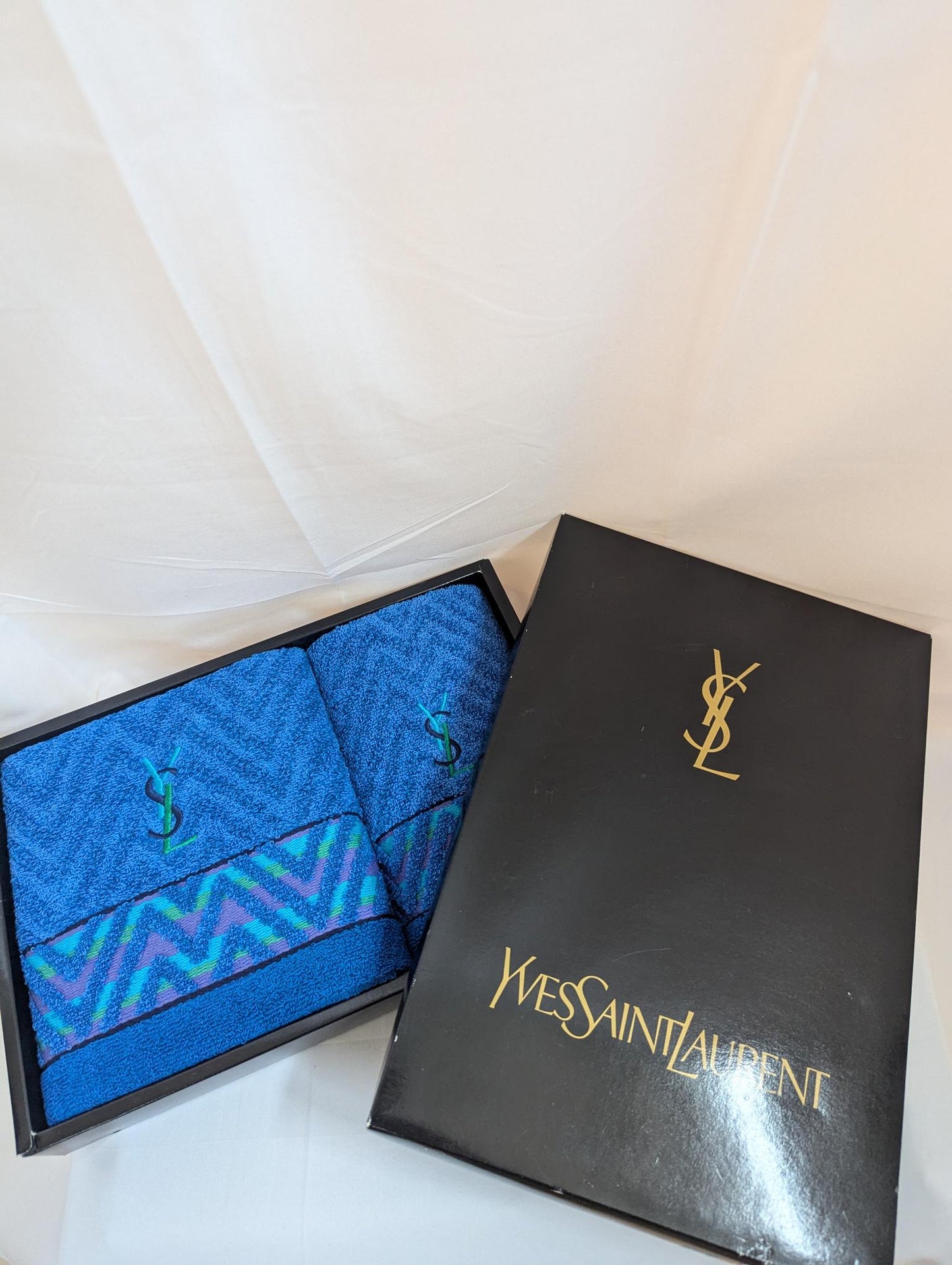 YSL Vintage Blue Towel Set