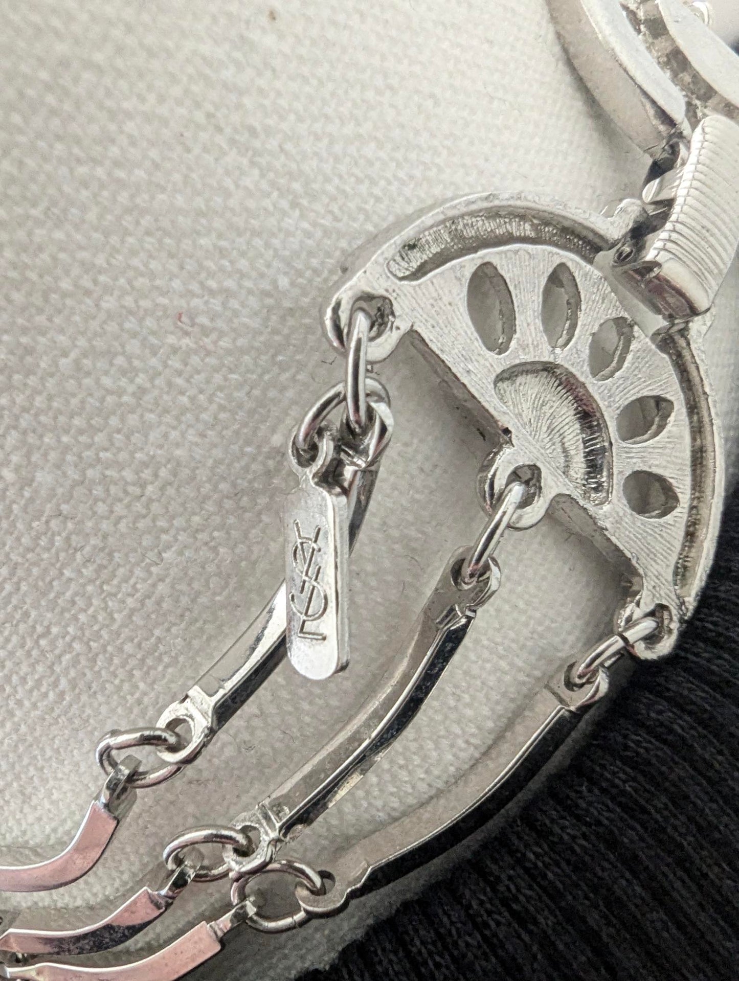 YSL Silver Long Chain Necklace