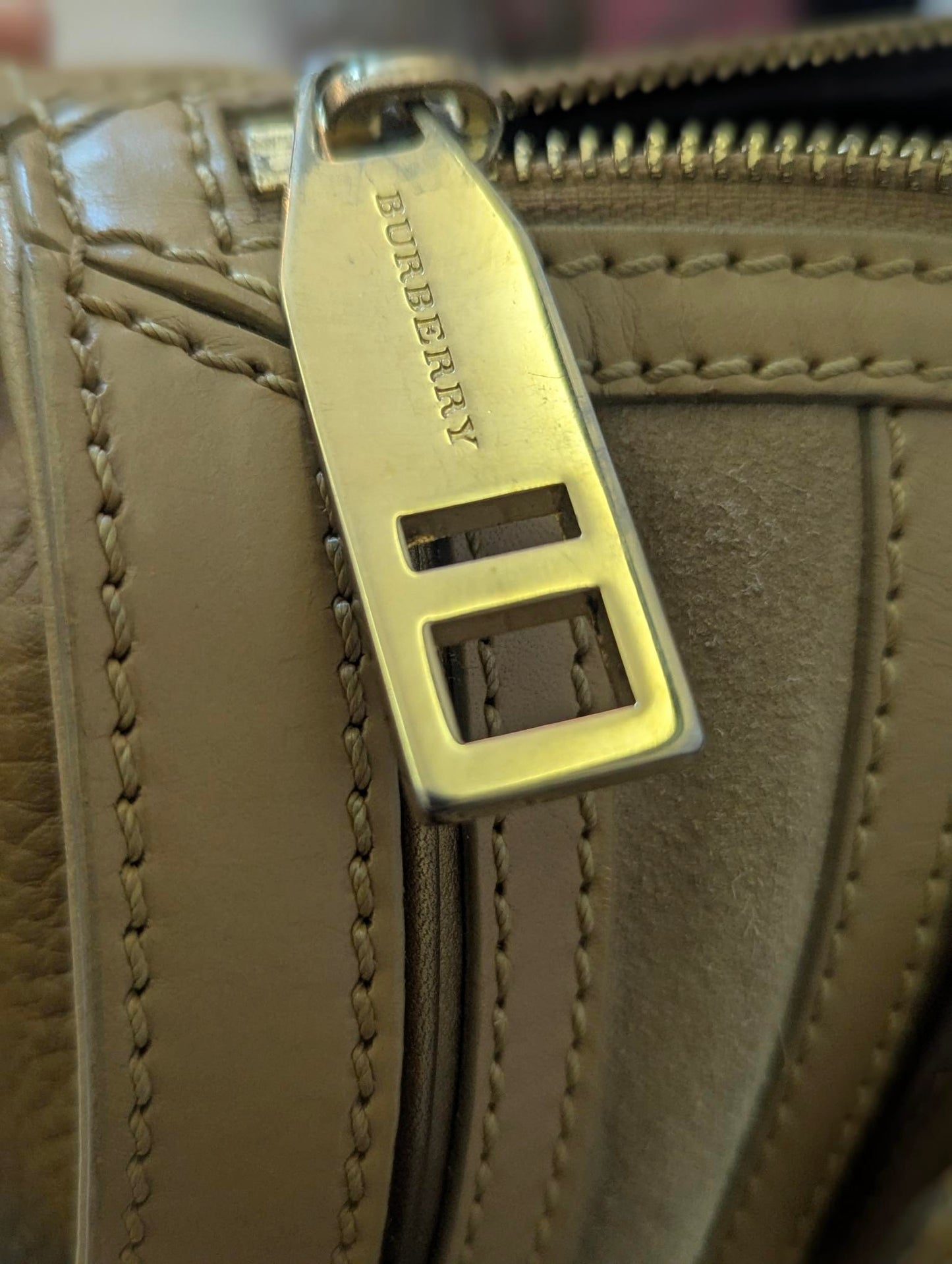 Burberry Brown Metallic Calfskin with Crossbody Strap