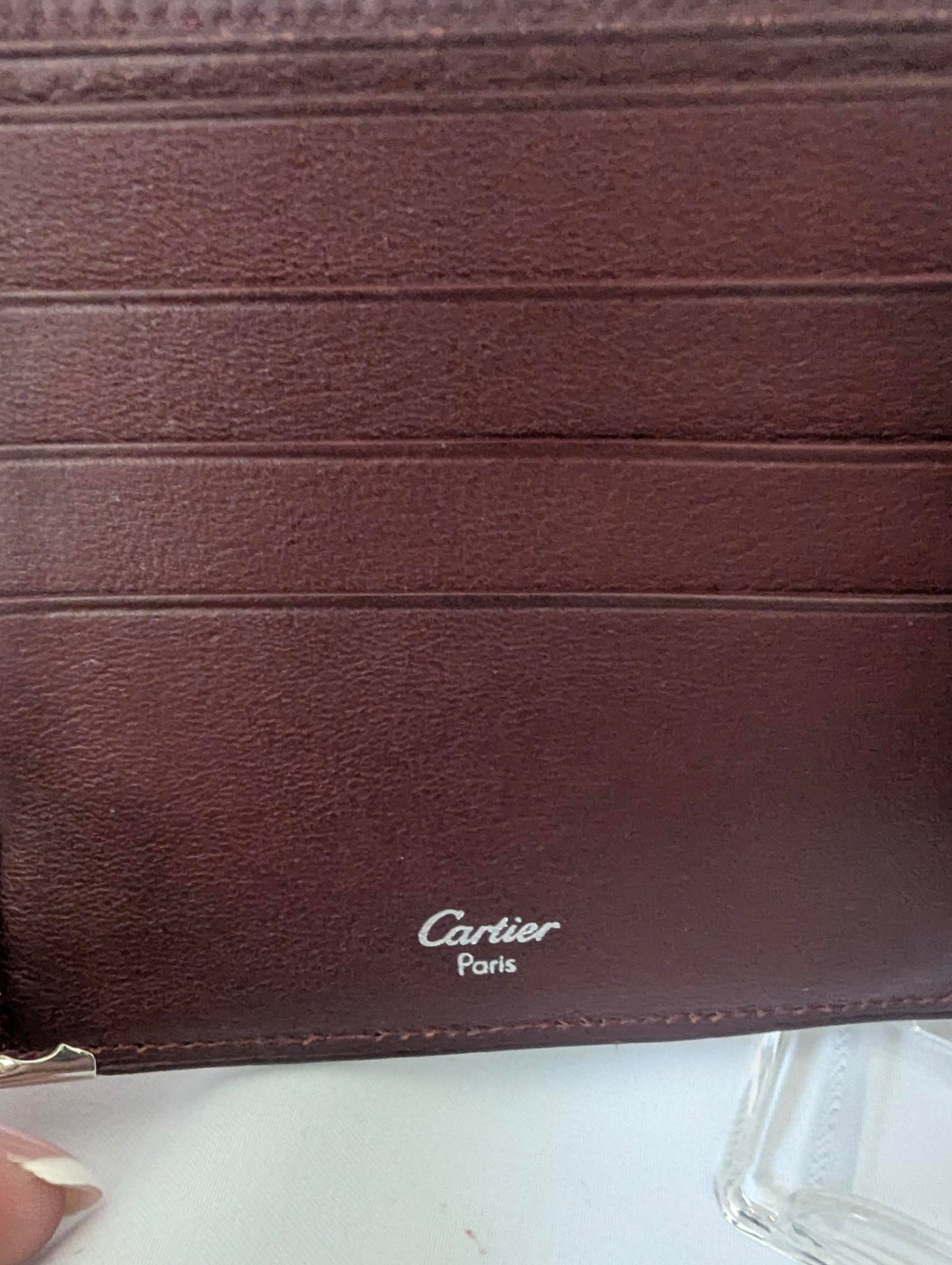 Cartier Black Leather Bi-Fold Wallet