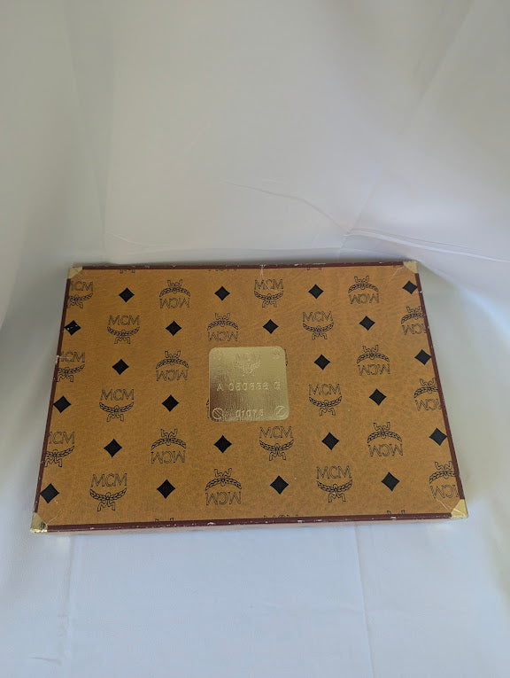 MCM White and Gold Hand Towel Set in Box