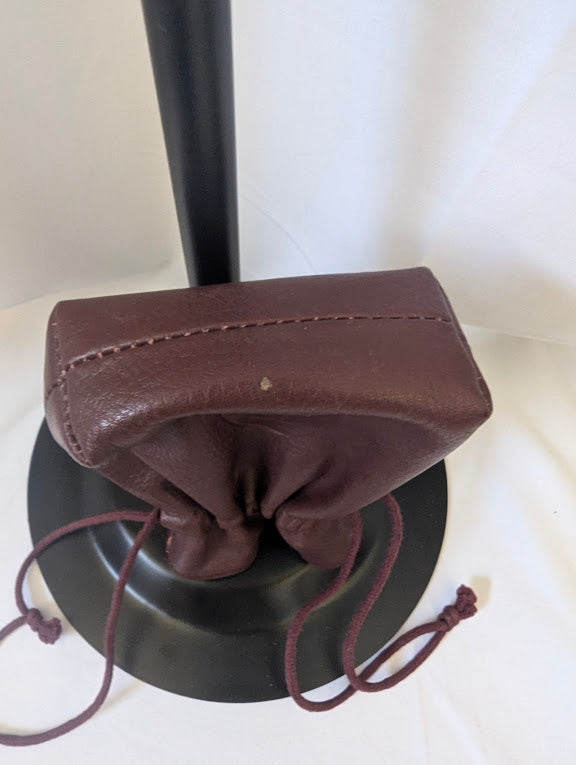 Cartier Must Mini Drawstring Bordeaux Leather Coin Pouch
