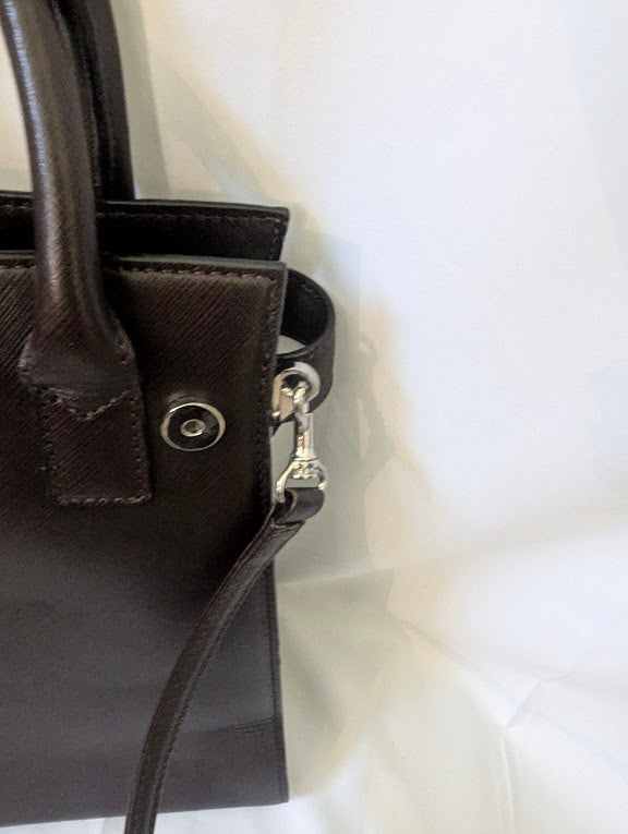 Burberry Brown Leather Two - Way Crossbody/Handbag