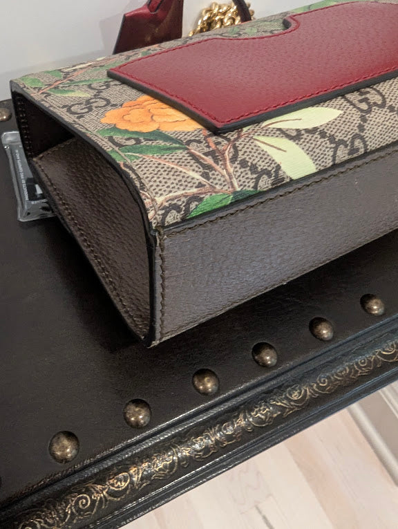Gucci Padlock Tian Print GG Supreme Small Shoulder Bag