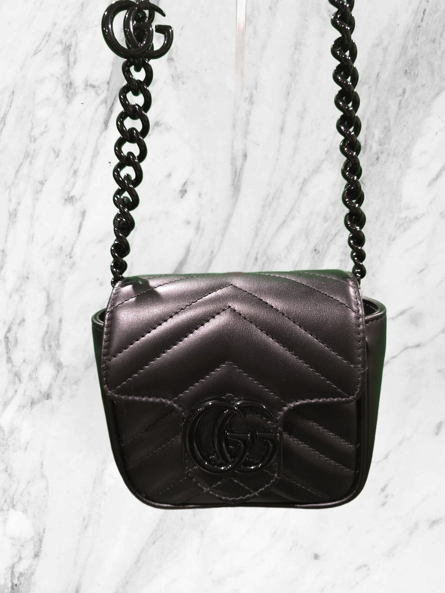 Gucci Black GG Marmont Shoulder Bag NWT