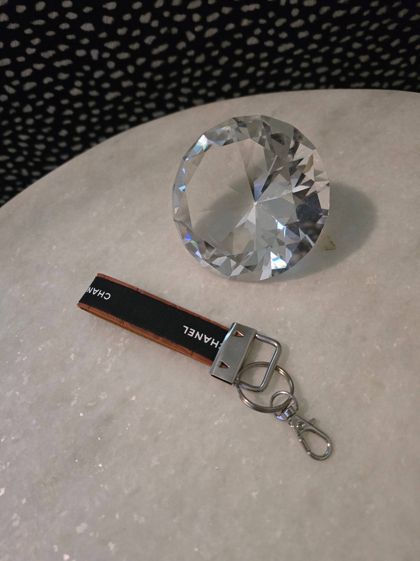 Upcycled Chanel Keychain