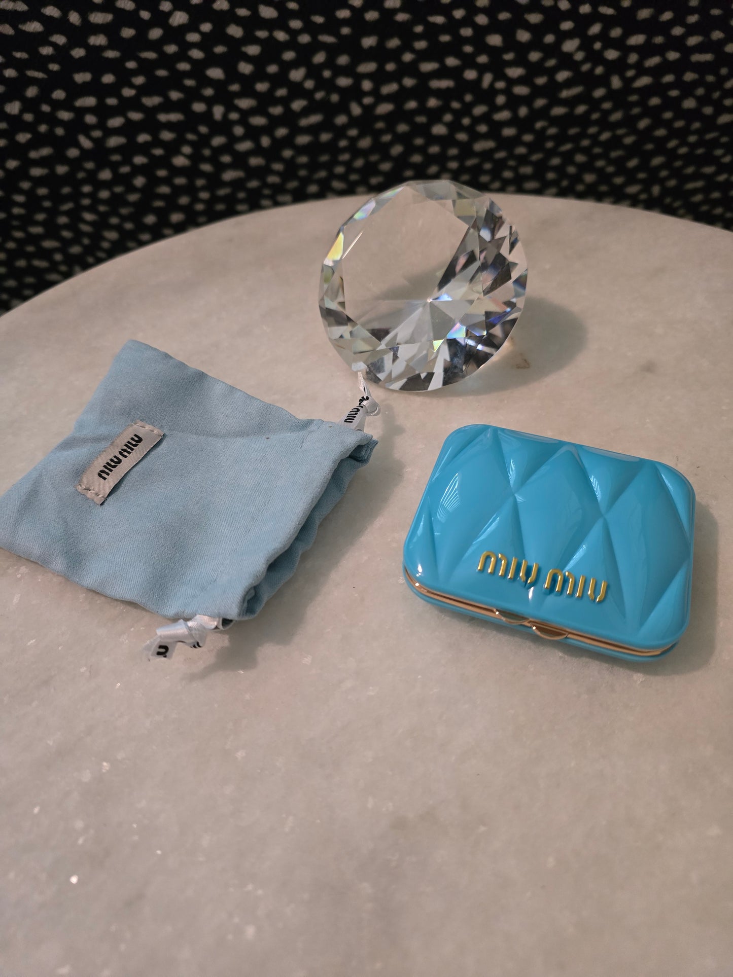 GWP Teal mirror compact MIU MIU