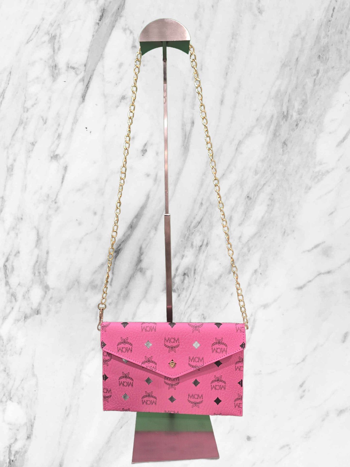 GWP MCM Pink Envelope Clutch