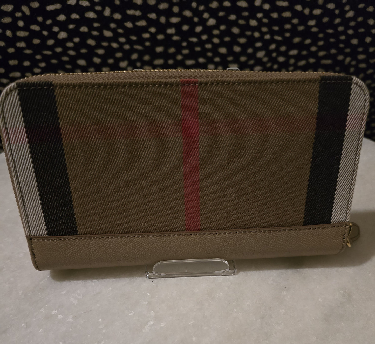 Burberry Check Zip Wallet