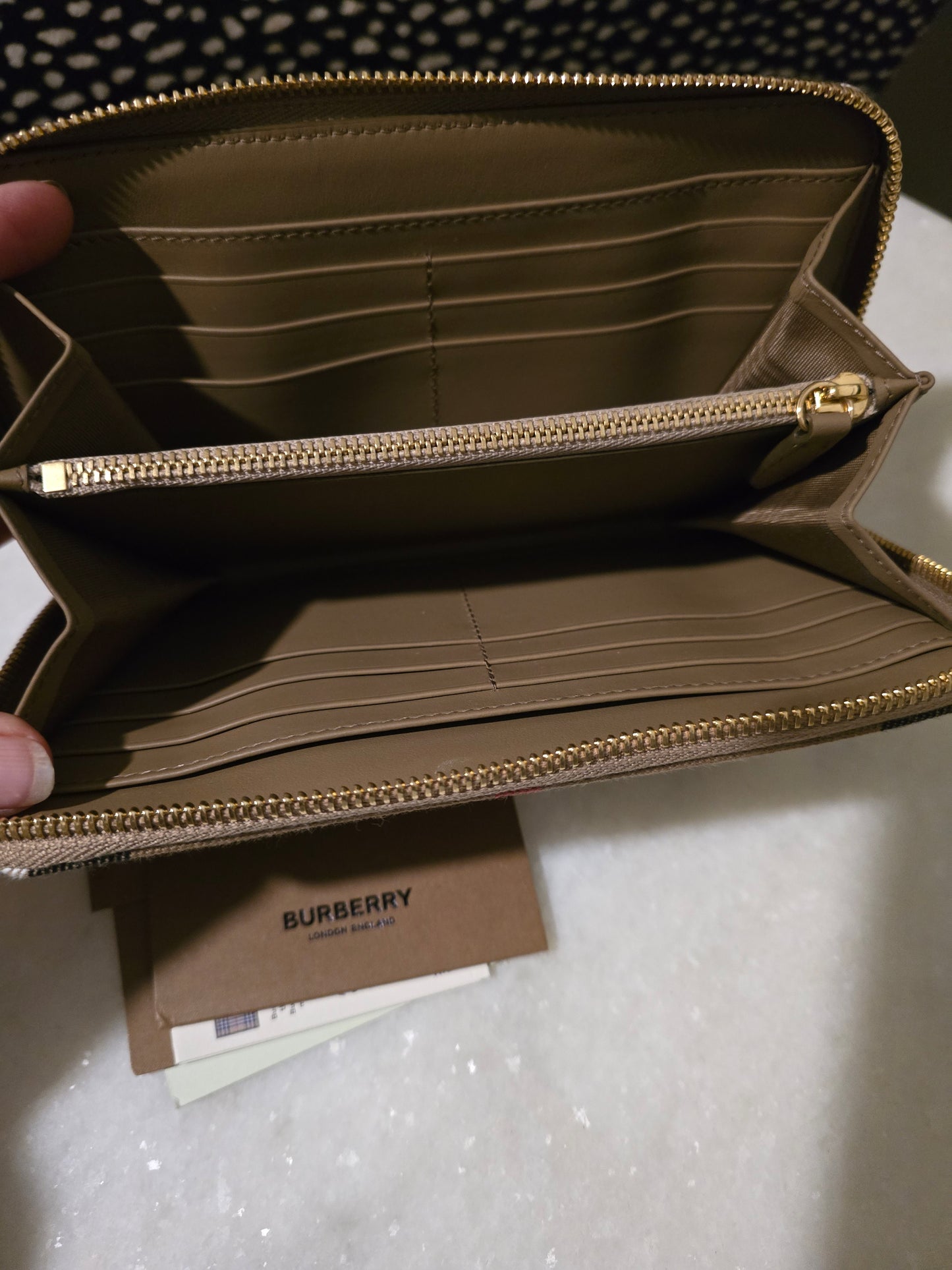 Burberry Check Zip Wallet