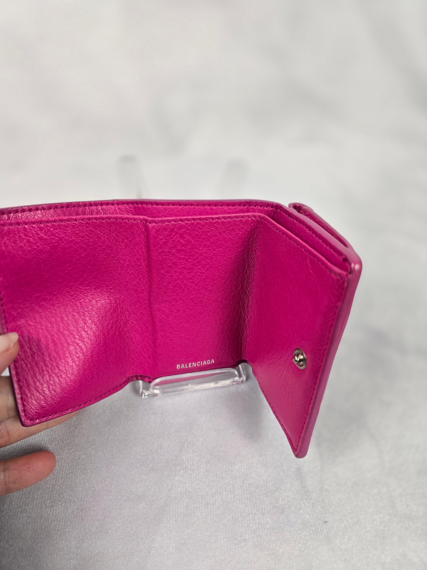 Balenciaga Fushia Tri-Fold Wallet