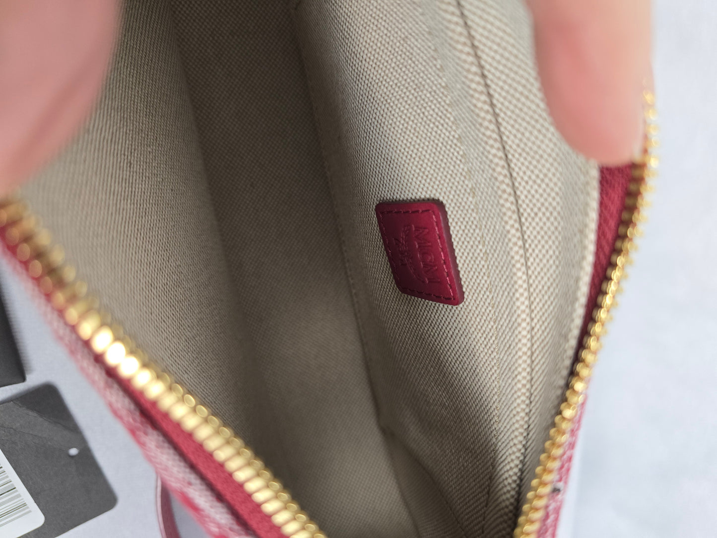 MCM Burgundy Jacquard Shoulder Bag - NWT