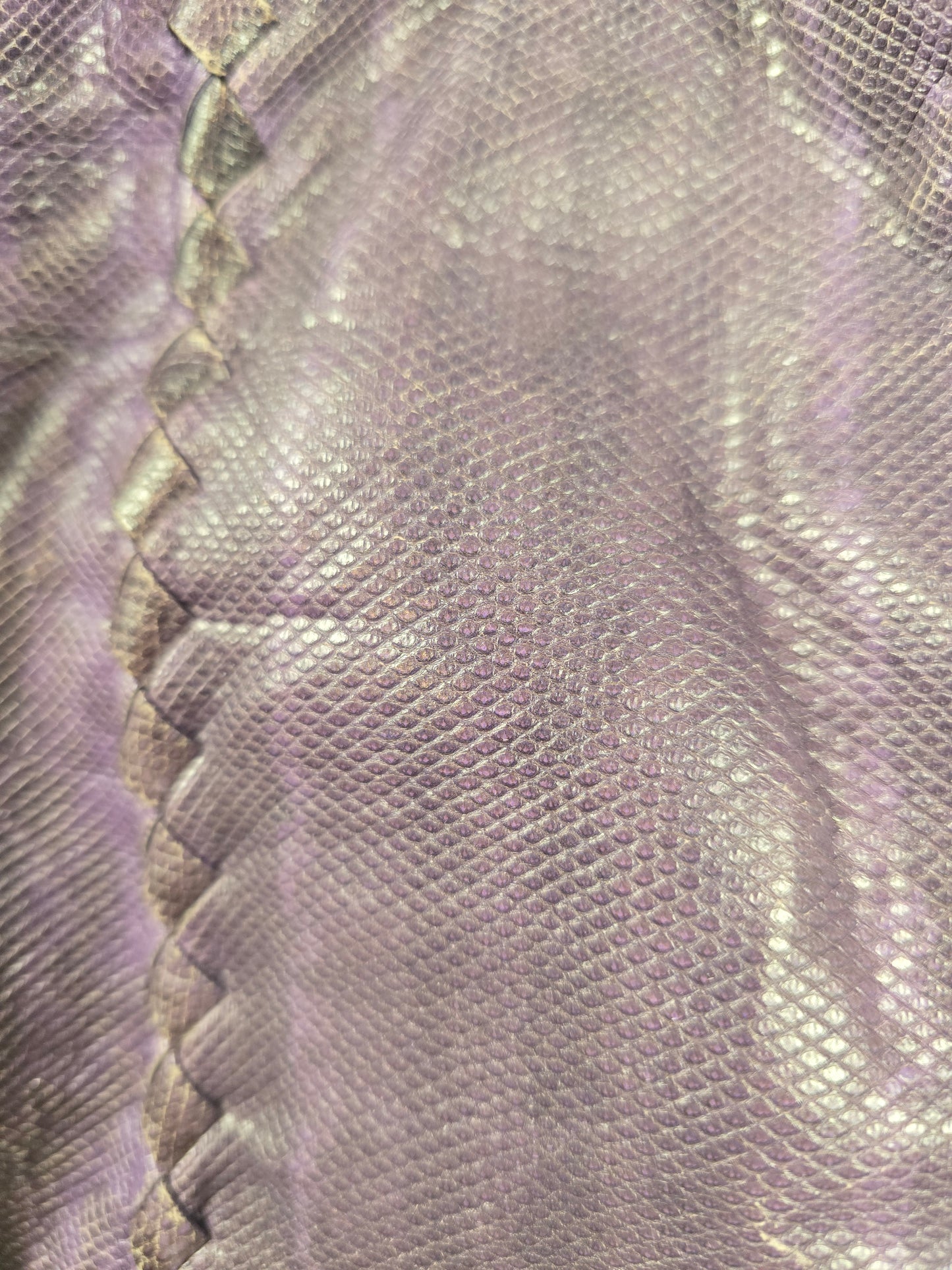 Bottega Veneta Purple Exotic Leather Tote