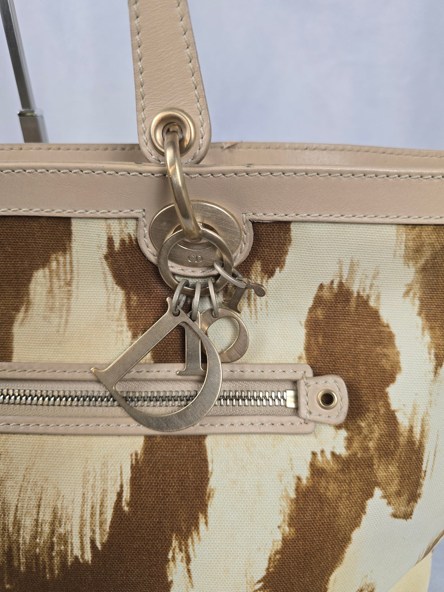 Christian Dior Beige St. Tropez Stain Tote