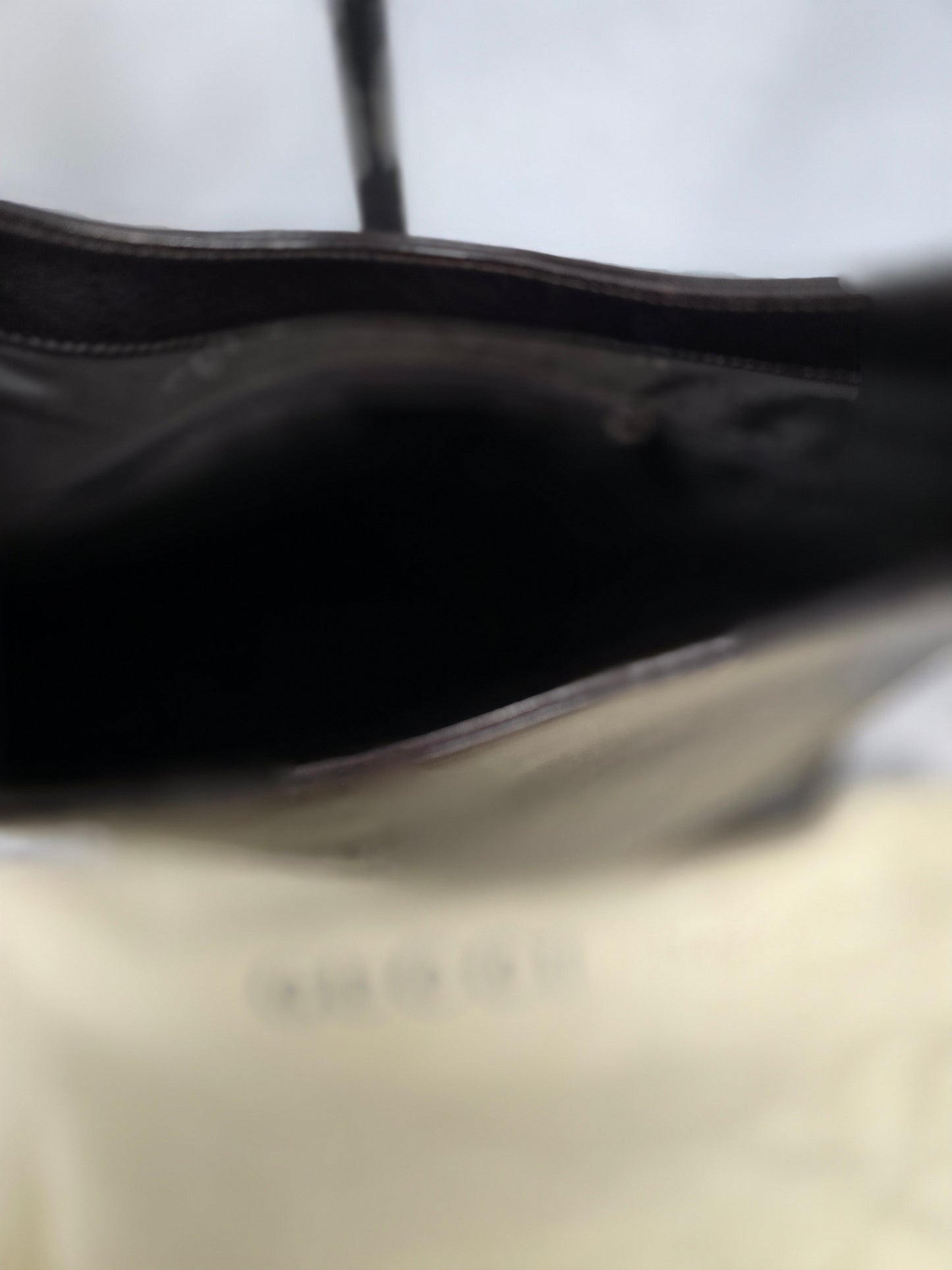 Gucci Bamboo Black Leather Top Handle Bag