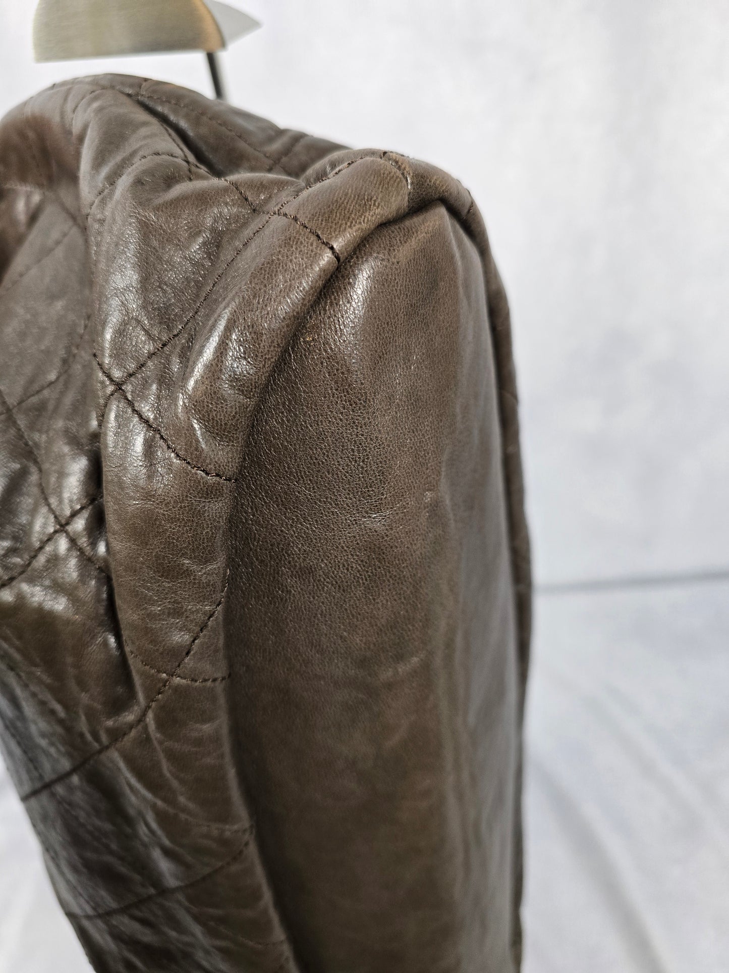 Chanel Large Quilted Chocolate Leather Tote