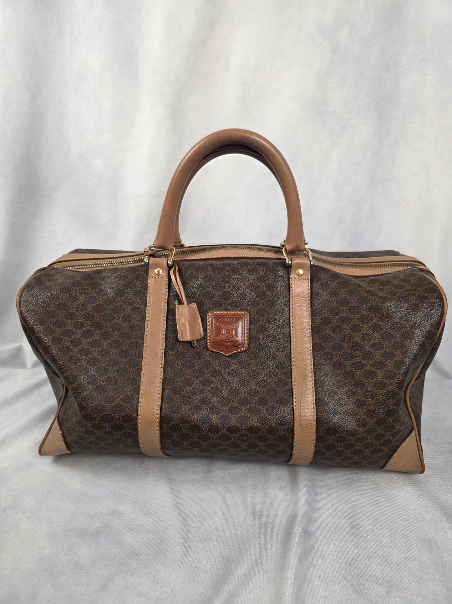 CELINE MACADAM BOSTON TRAVEL BAG, 45
