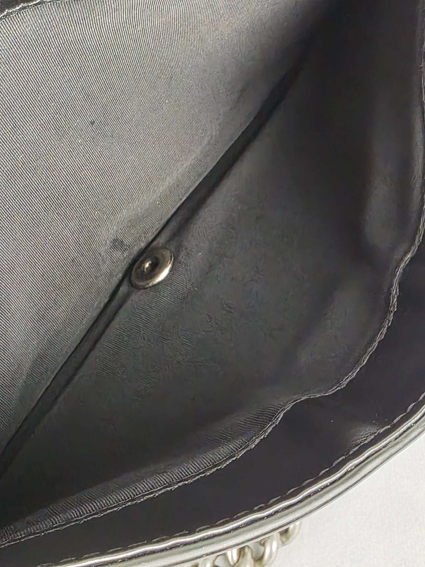 CHANEL BLACK PATENT REVERSO BOY NEW MEDIUM FLAP BAG