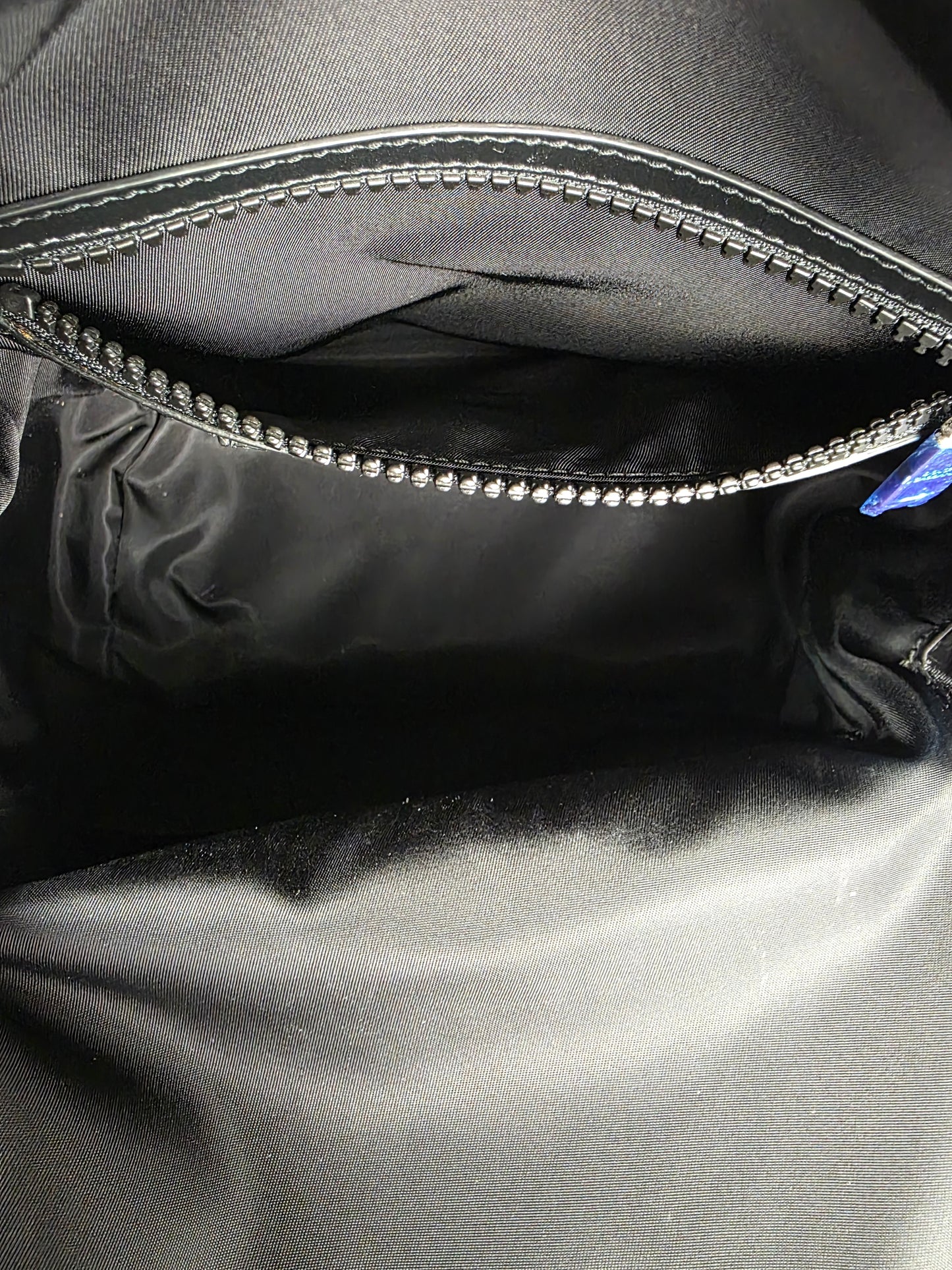 DOLCE & GABANNA DG LOGO PRINT NYLON BACKPACK, BLACK AND WHITE