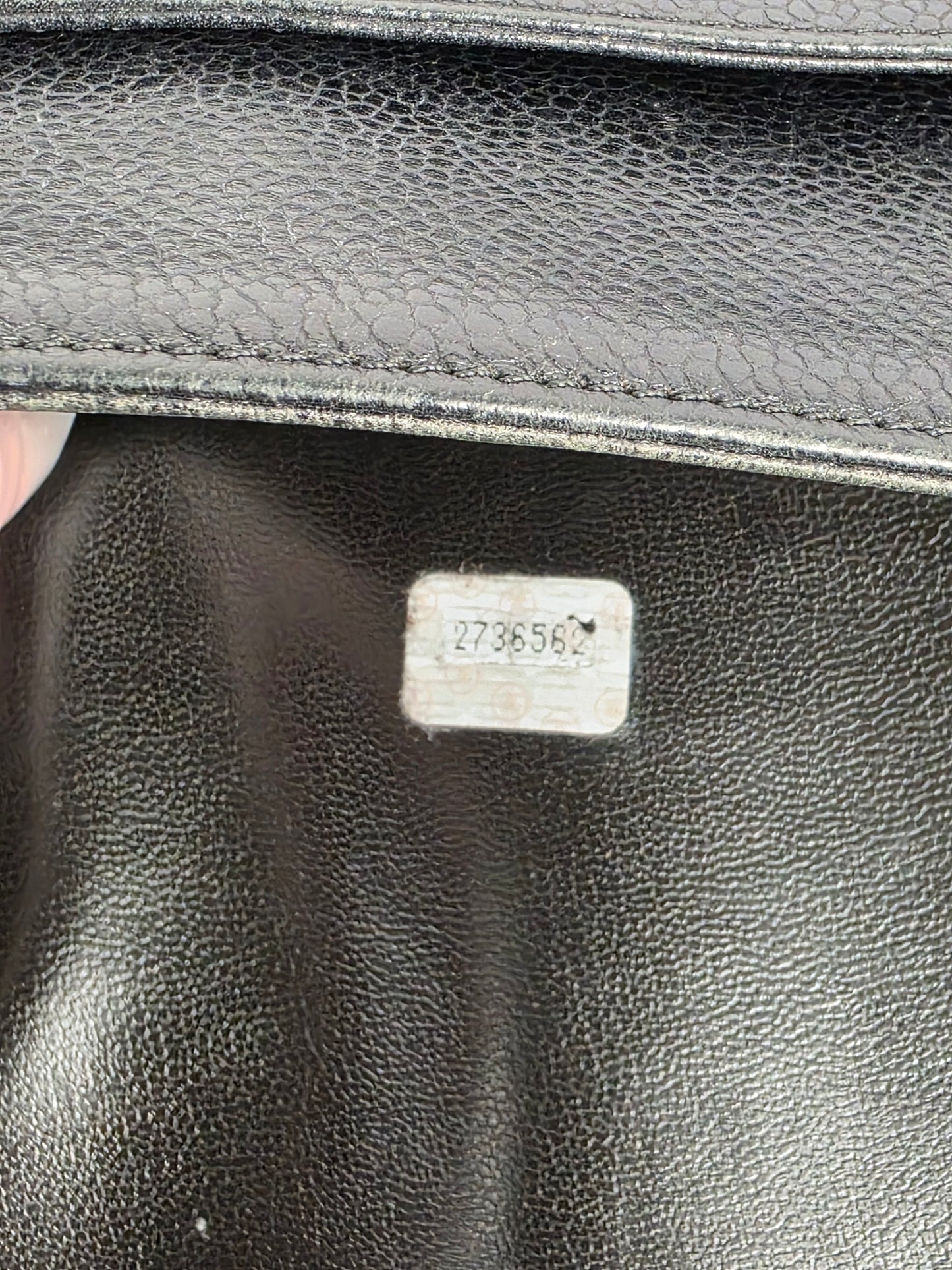 CHANEL VINTAGE COCO MARK BLACK CAVIAR LEATHER TOTE