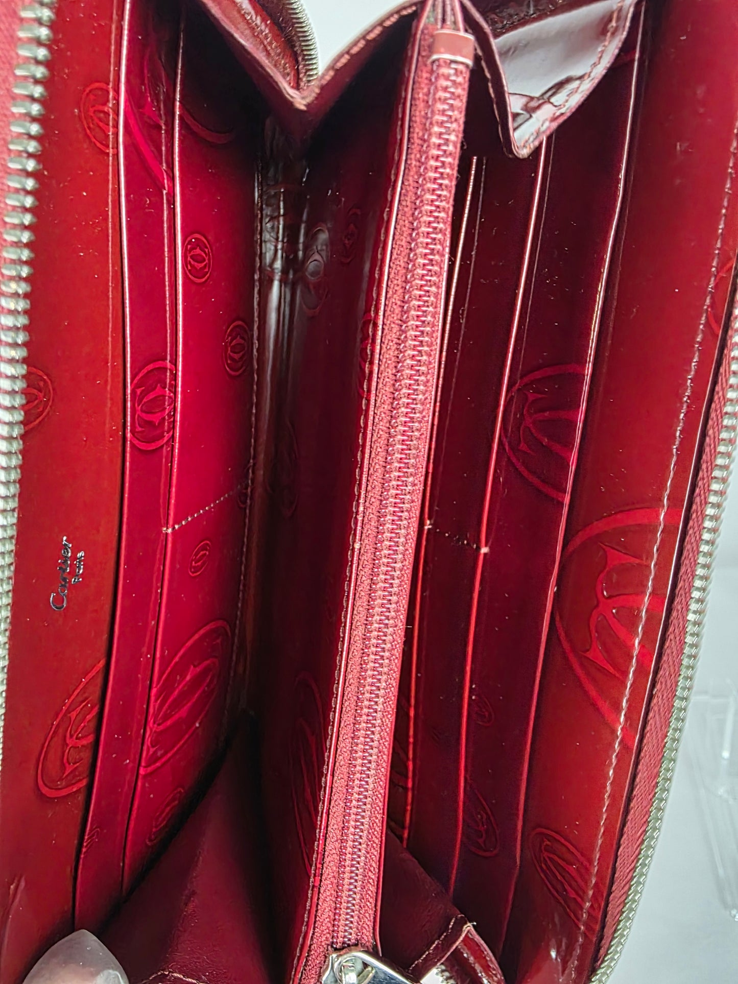 CARTIER HAPPY BIRTHDAY RED ZIP AROUND LONG WALLET