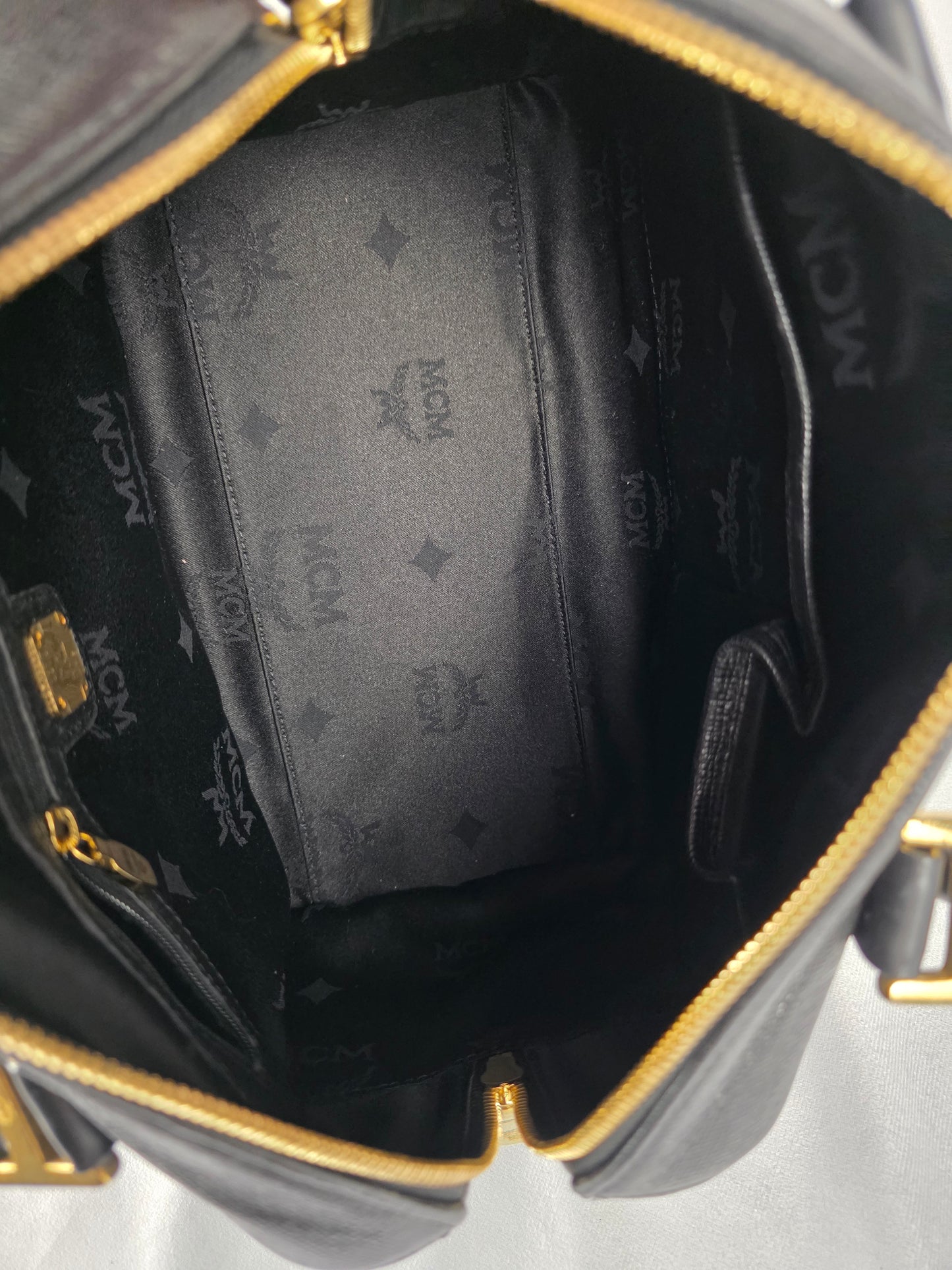 MCM BLACK MINI BOSTON BAG 1