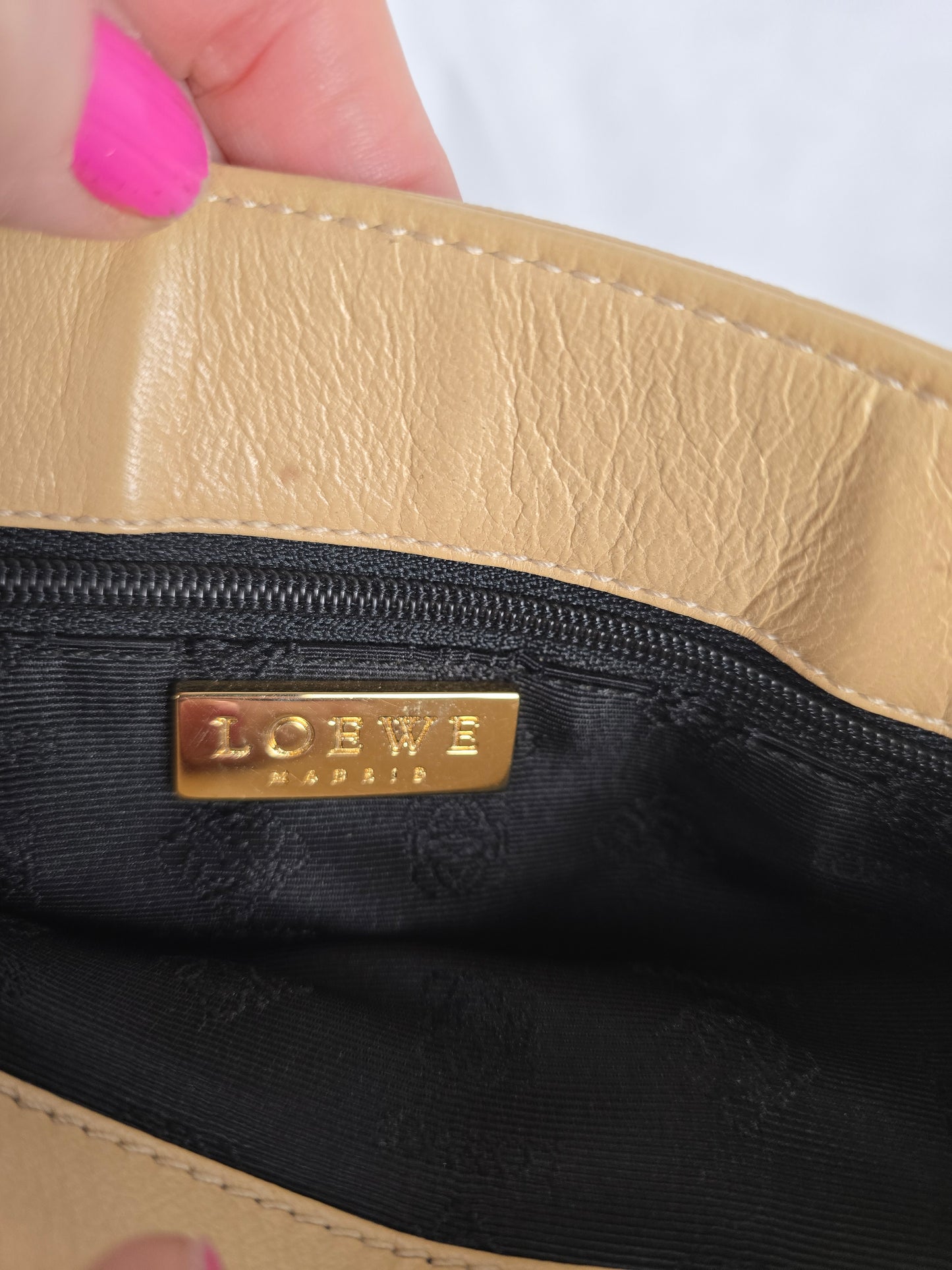 Loewe Tan Leather Shoulder Bag