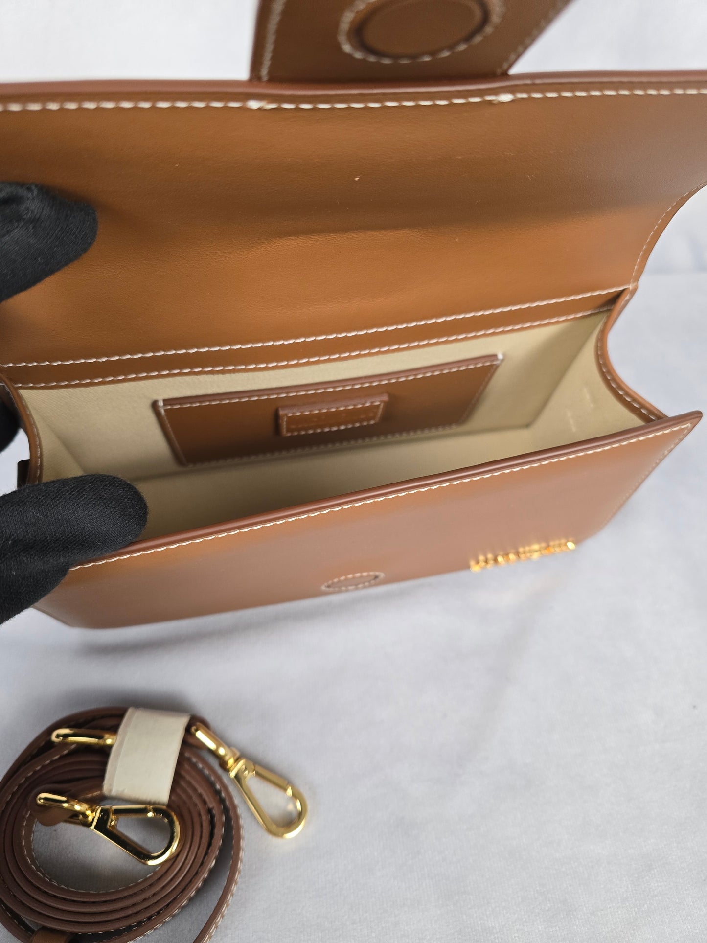 Jacquemus Le Grand Bambino Light Brown Leather Two-Way Bag