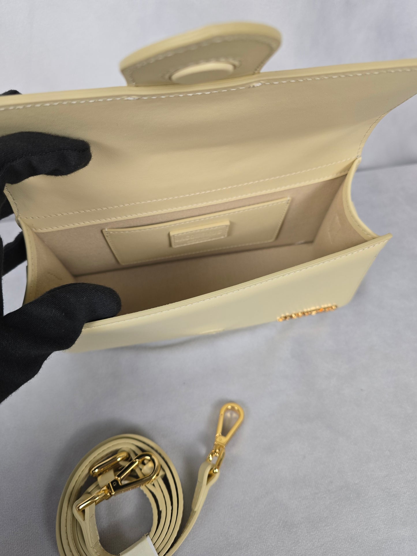 Jacquemus Le Grand Bambino Creme Leather Two-Way Bag NWT