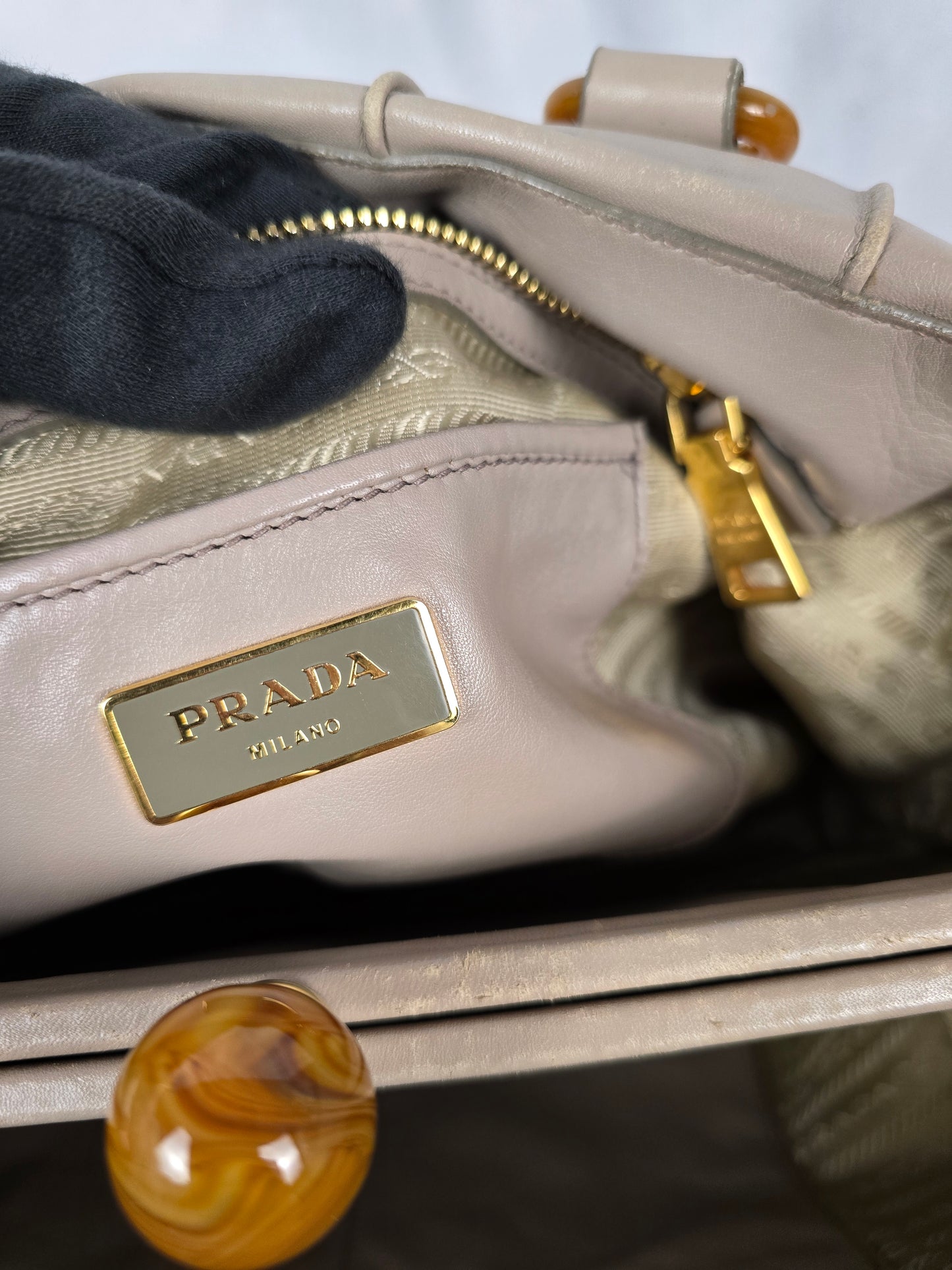 Prada Lambskin Leather Handbag