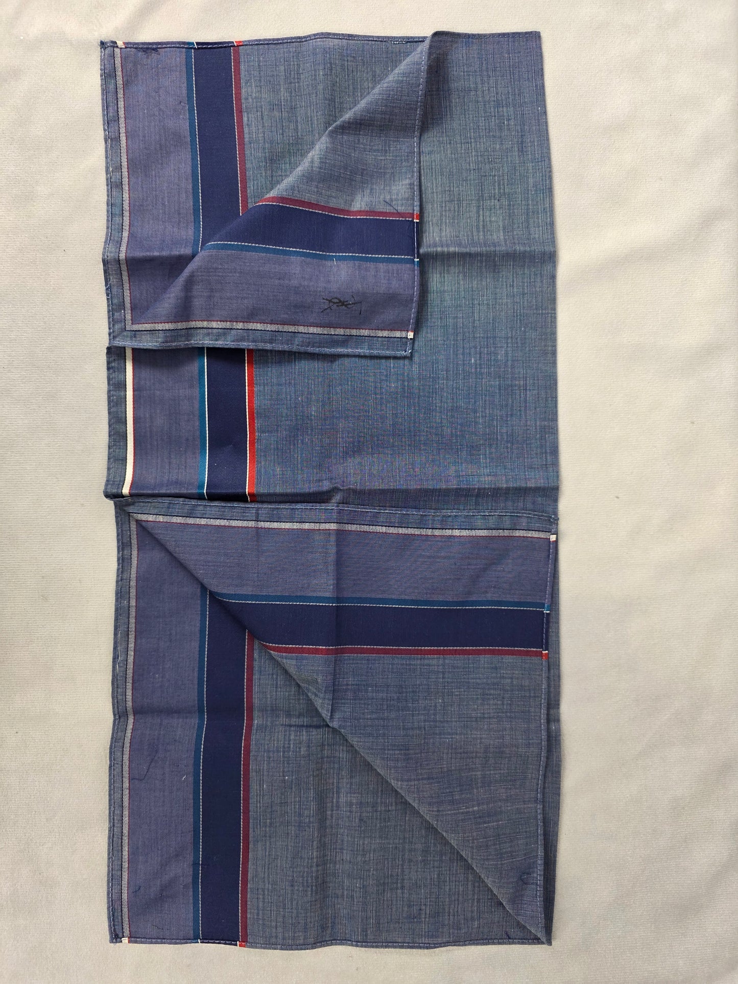 YSL HANDKERCHIEF, BLUE STRIPE