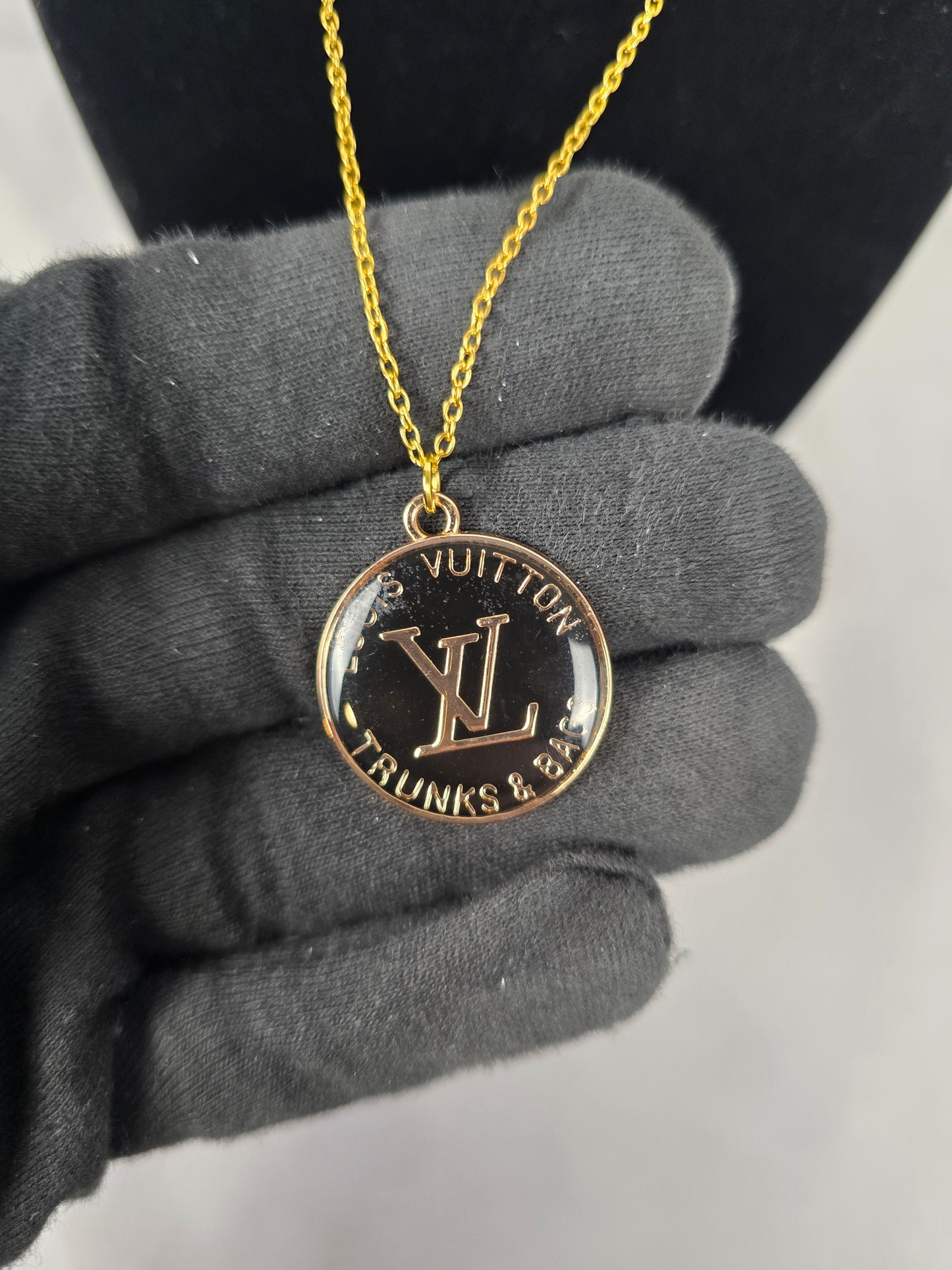 Upcycled Louis Vuitton Pendant Charm Necklace