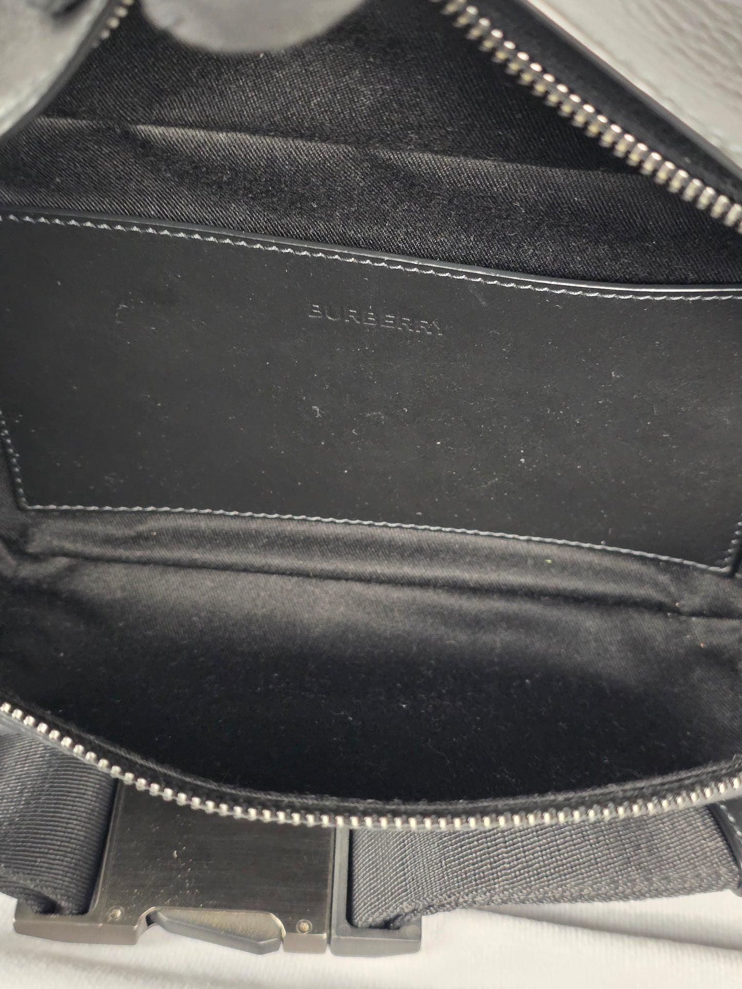 Burberry Sonny Plaid Charcoal Belt Bag