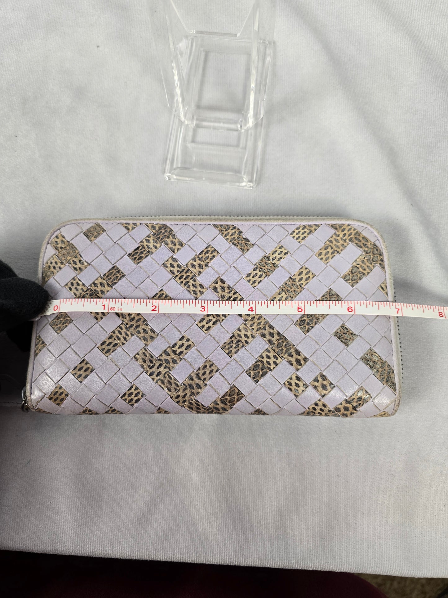 Bottega Veneta Mauve Intrecciato Leather Wallet