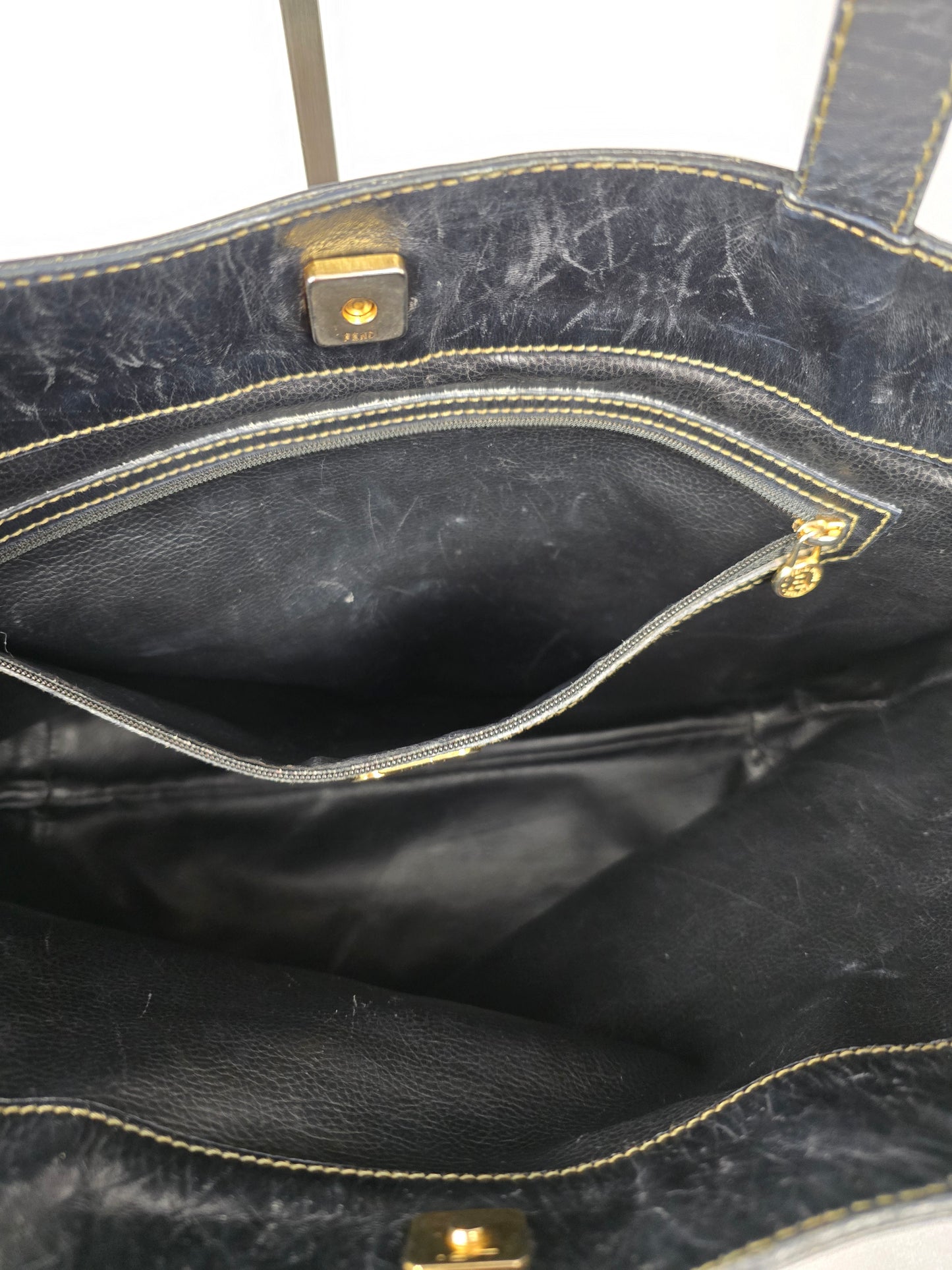 Fendi Pequin Vintage Large Tote
