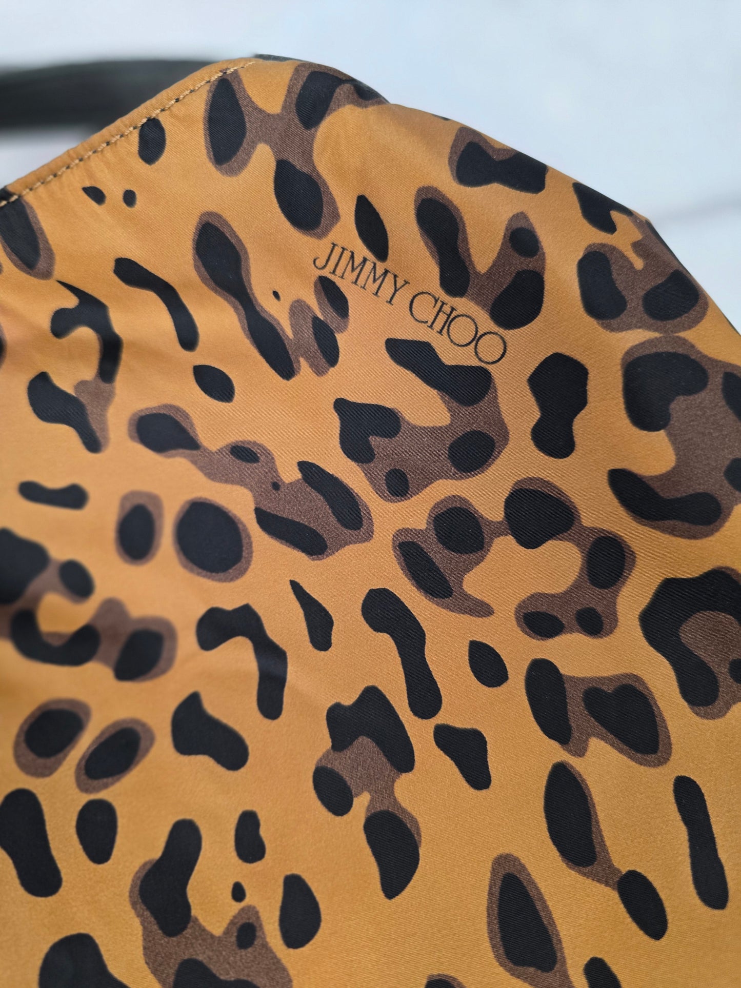 Jimmy Choo Nylon Leopard Tote