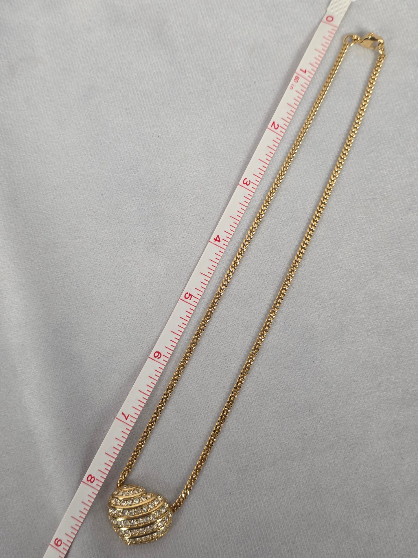 Swarovski Crystal Heart 16" Gold Necklace