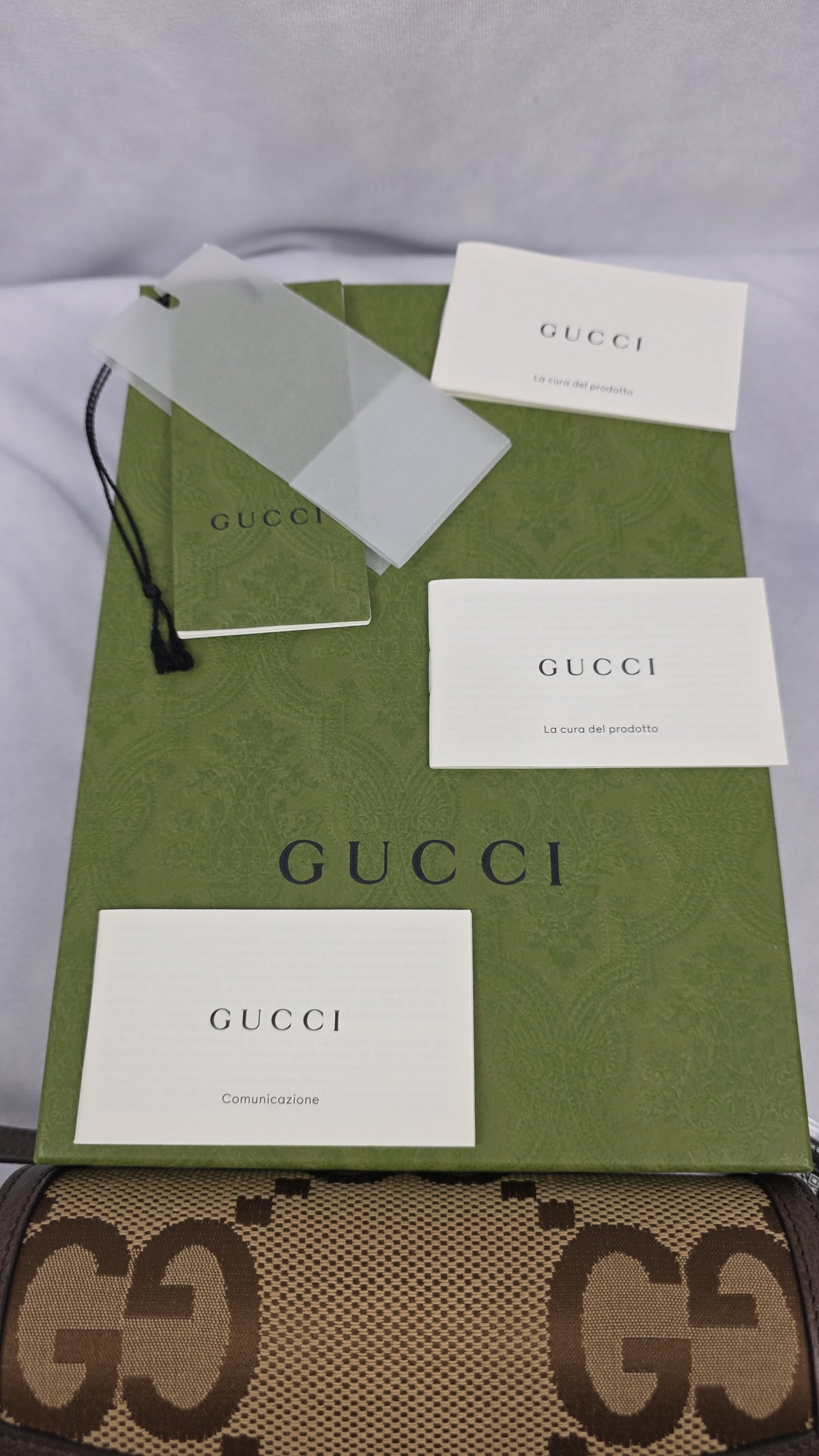 Gucci Monogram Jumbo GG Mini Horsebit 1955 Shoulder Bag