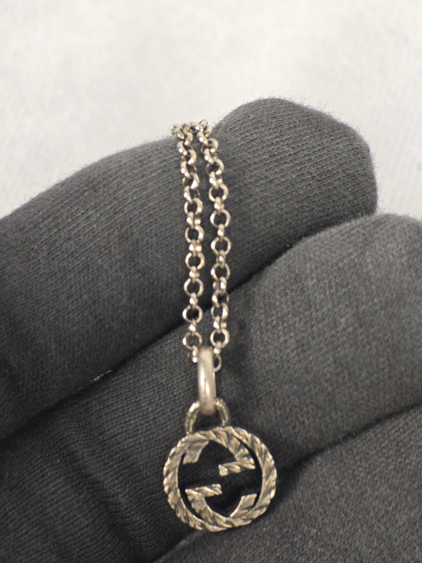 Gucci G Logo Design Sterling Silver Necklace