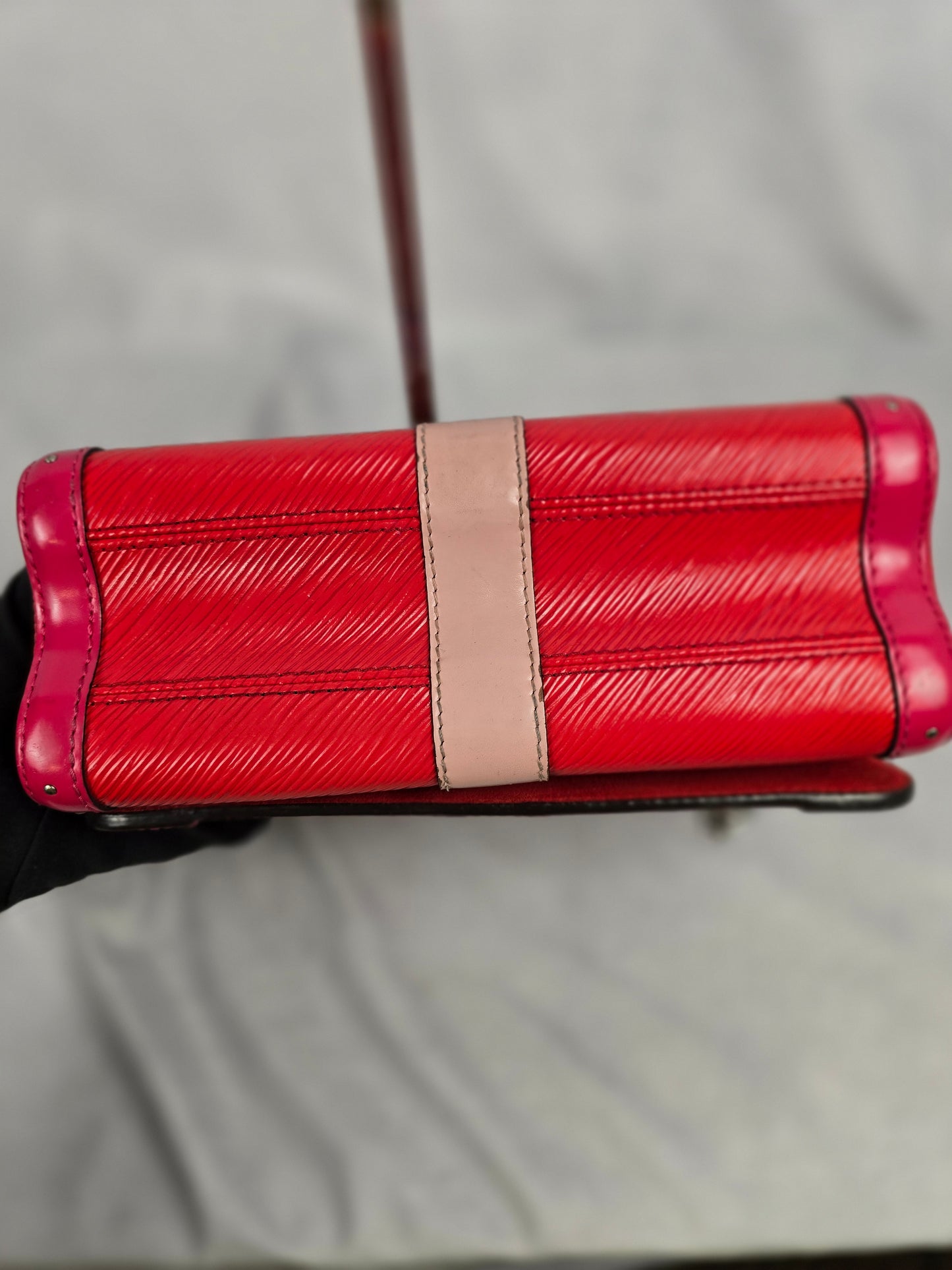 Louis Vuitton Limited Edition Red Epi Leather Trunk Twist MM Shoulder Bag