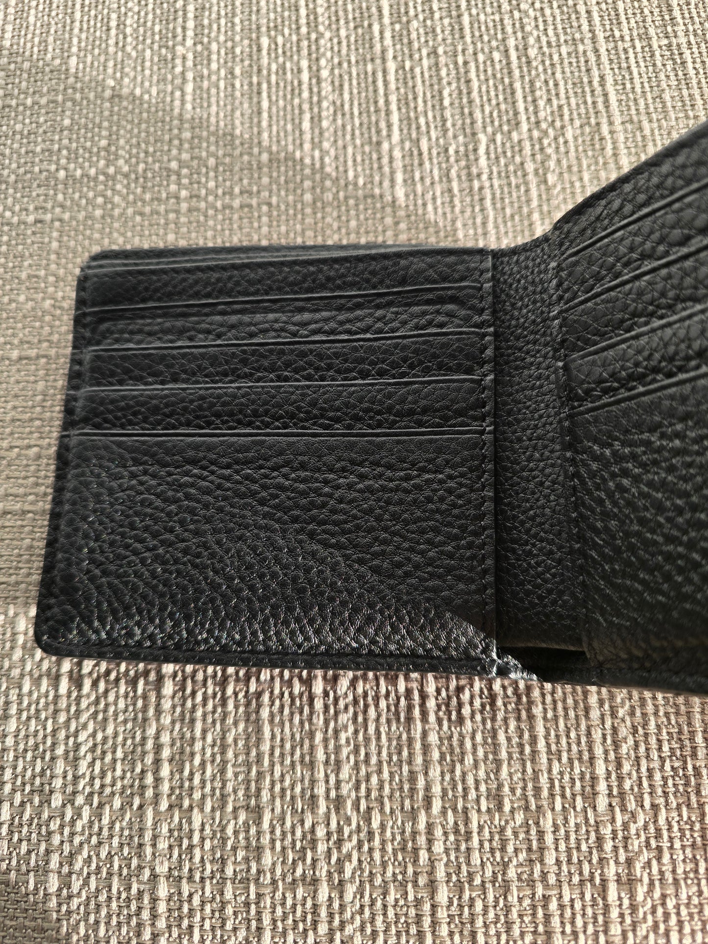 Valentino Garavani VLOG Black Leather Bifold Wallet