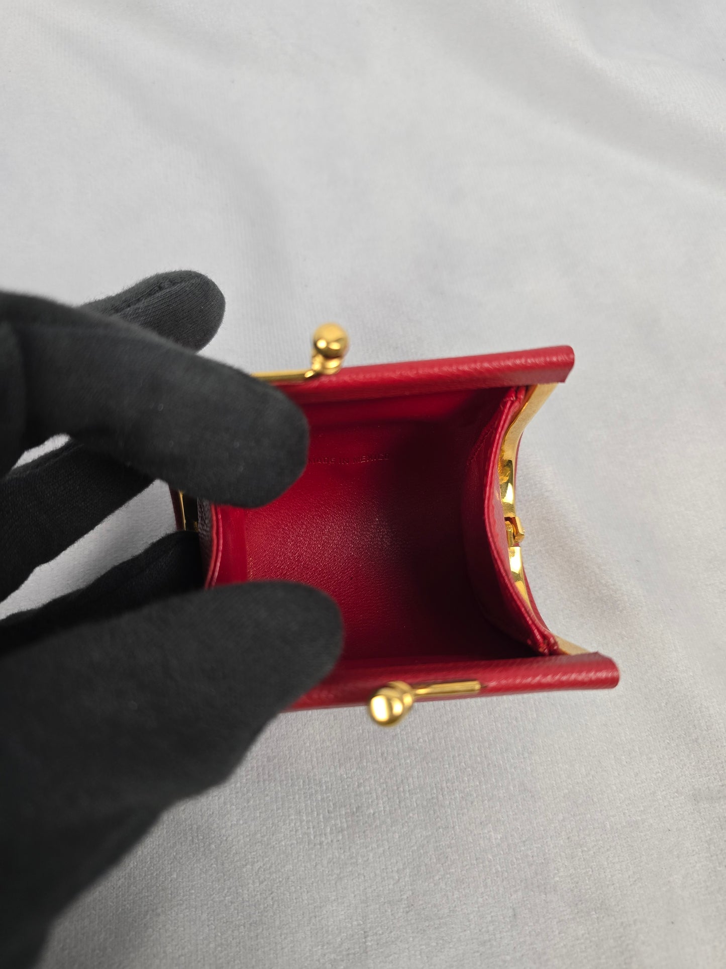 Yves Saint Laurent Vintage Red Leather Coin Purse