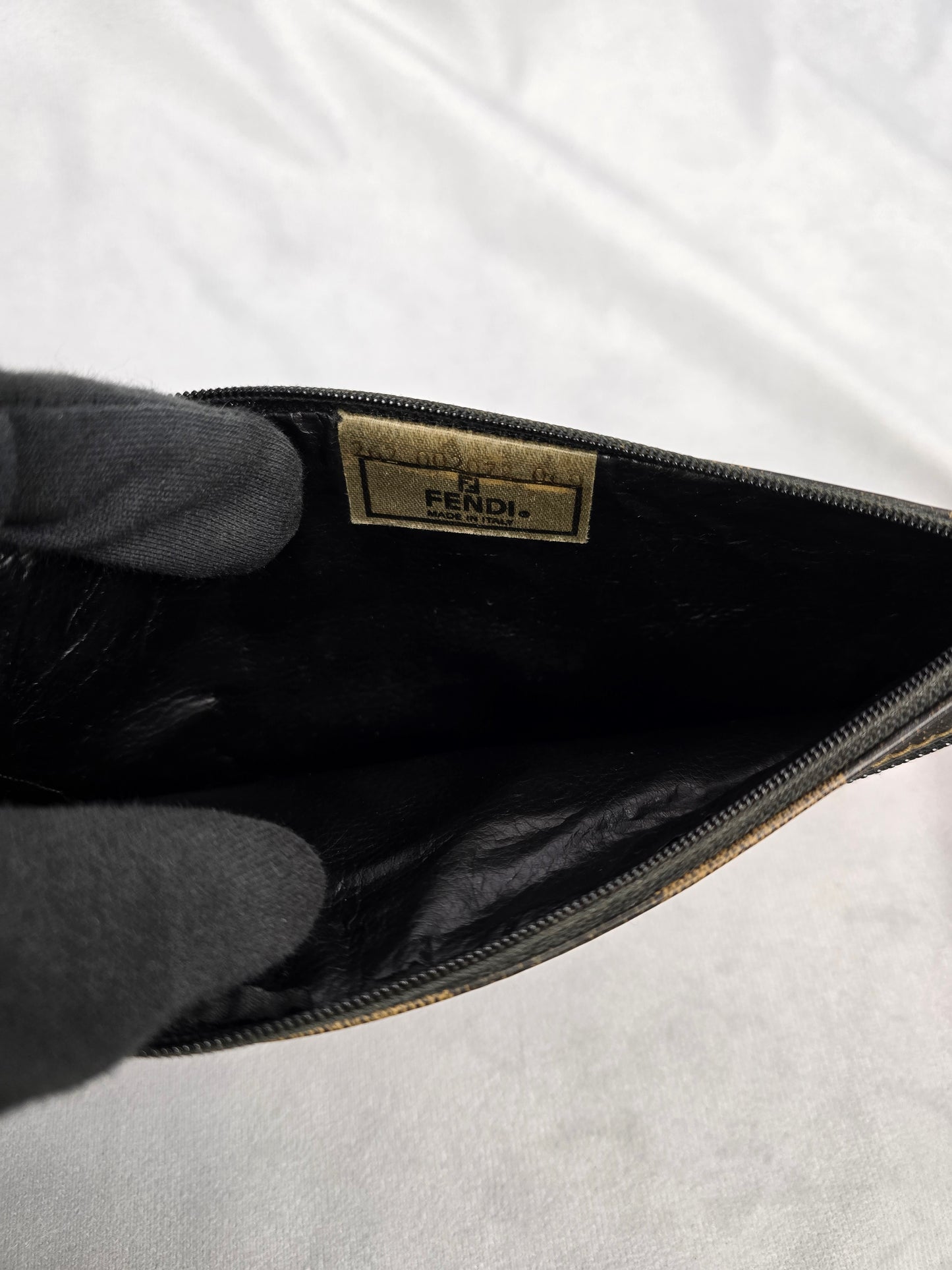 Fendi Vintage Pequin Pouch