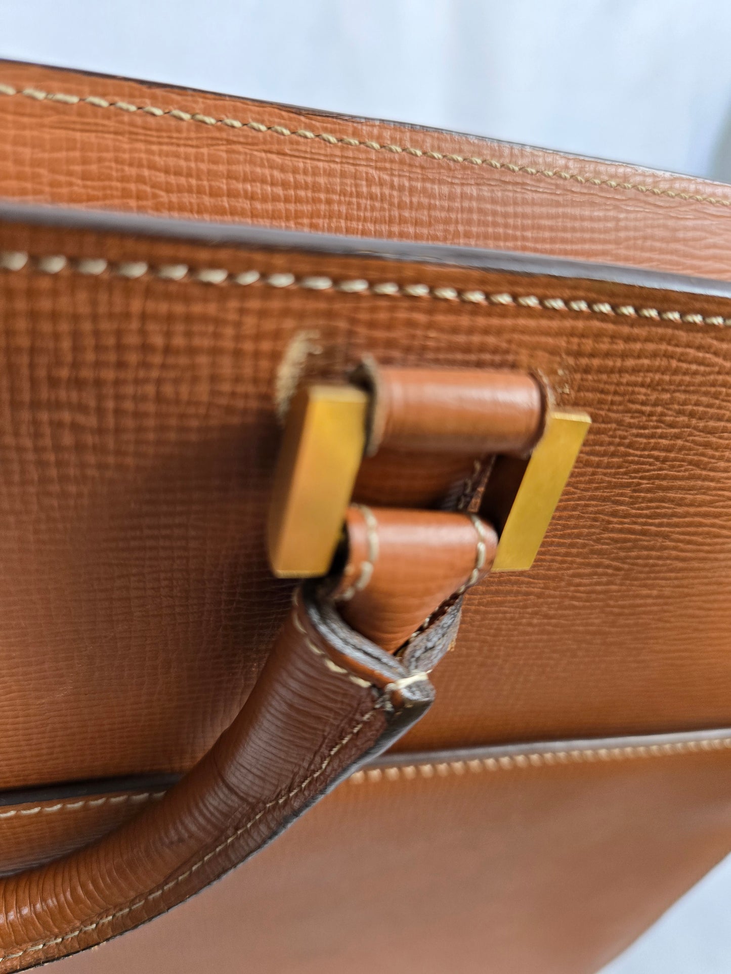 Loewe Vintage Madrid Leather Briefcase/Tote Tan